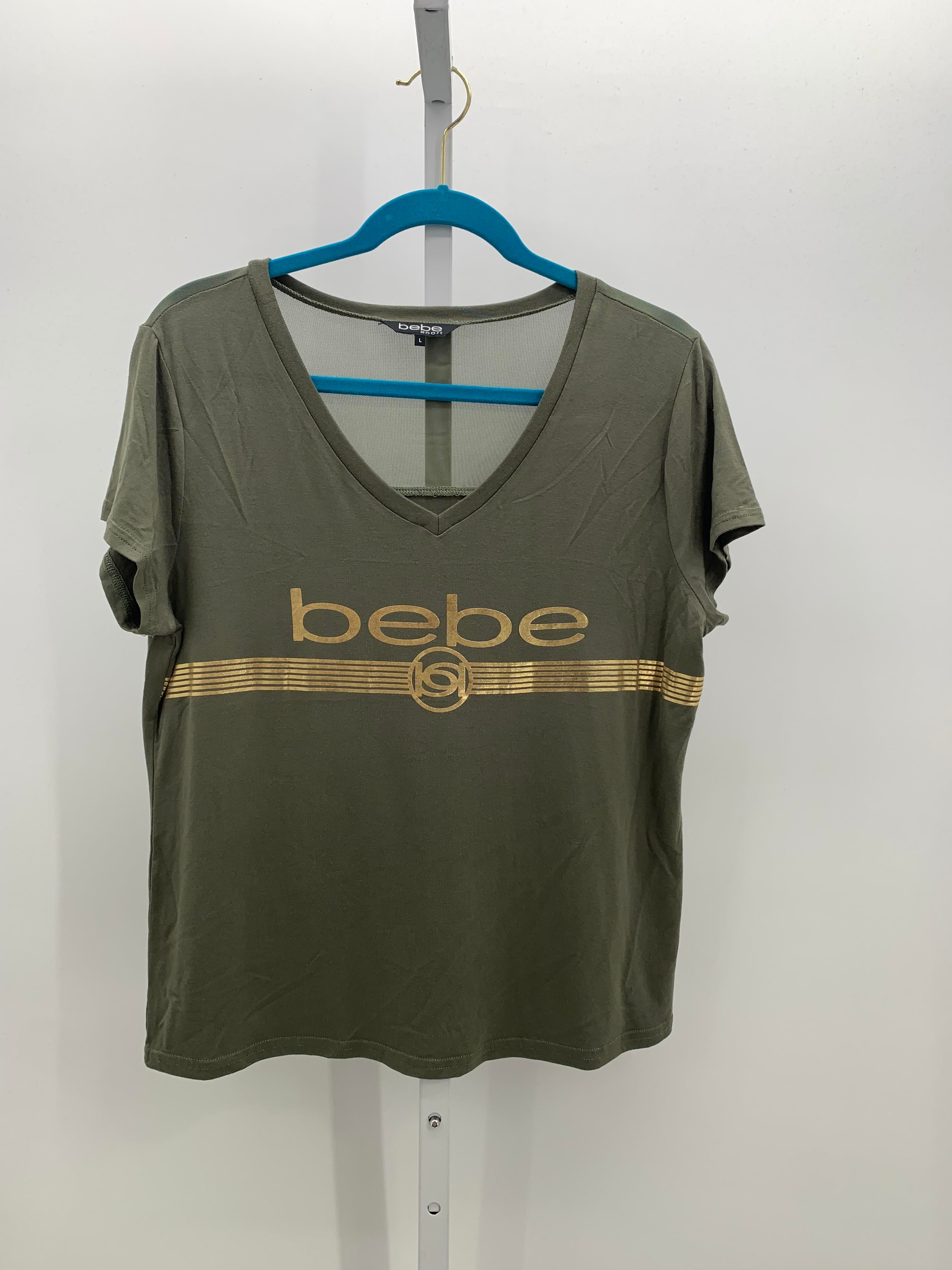 Bebe Size Large Misses Short Sleeve Shirt