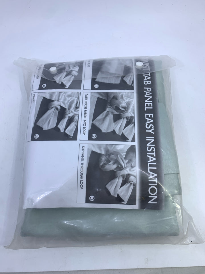 NIP DUSTY AQUA MADISON PARK 1 CURTAIN PANEL.