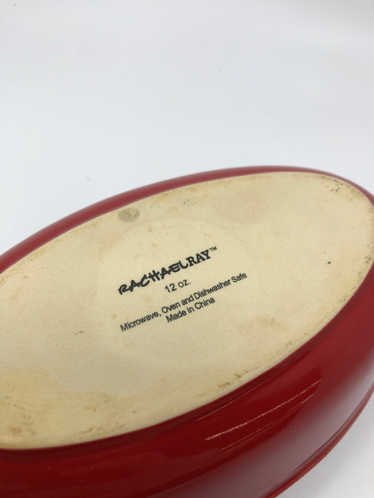 RACHEL RAY RED BAKING DISH W/HANDLES.