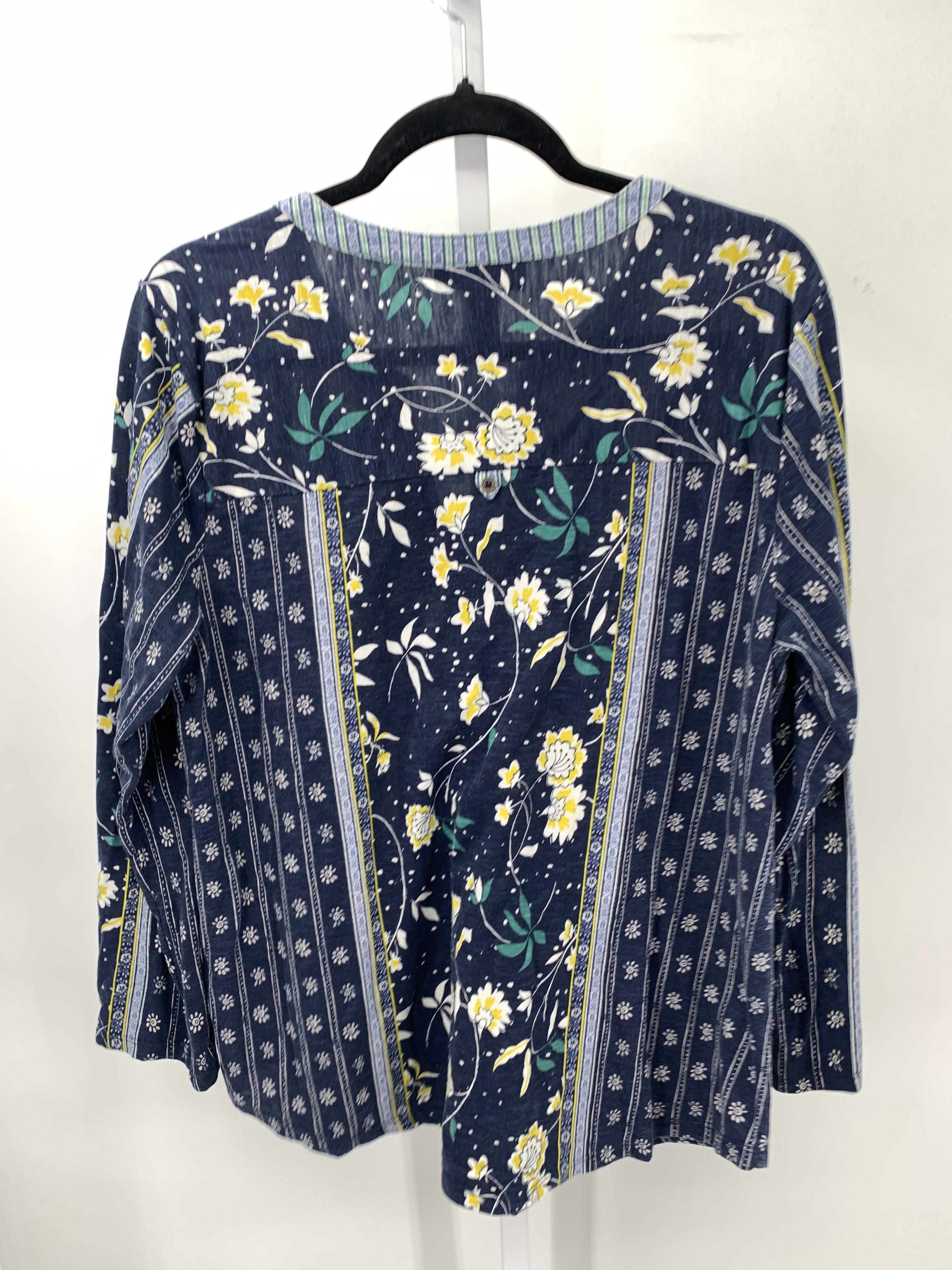Style & Co. Size Large Misses Long Sleeve Shirt