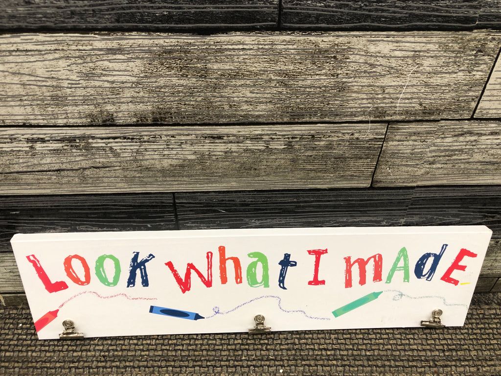 LOOK WHAT I MADE WOOD WALL HANGING.
