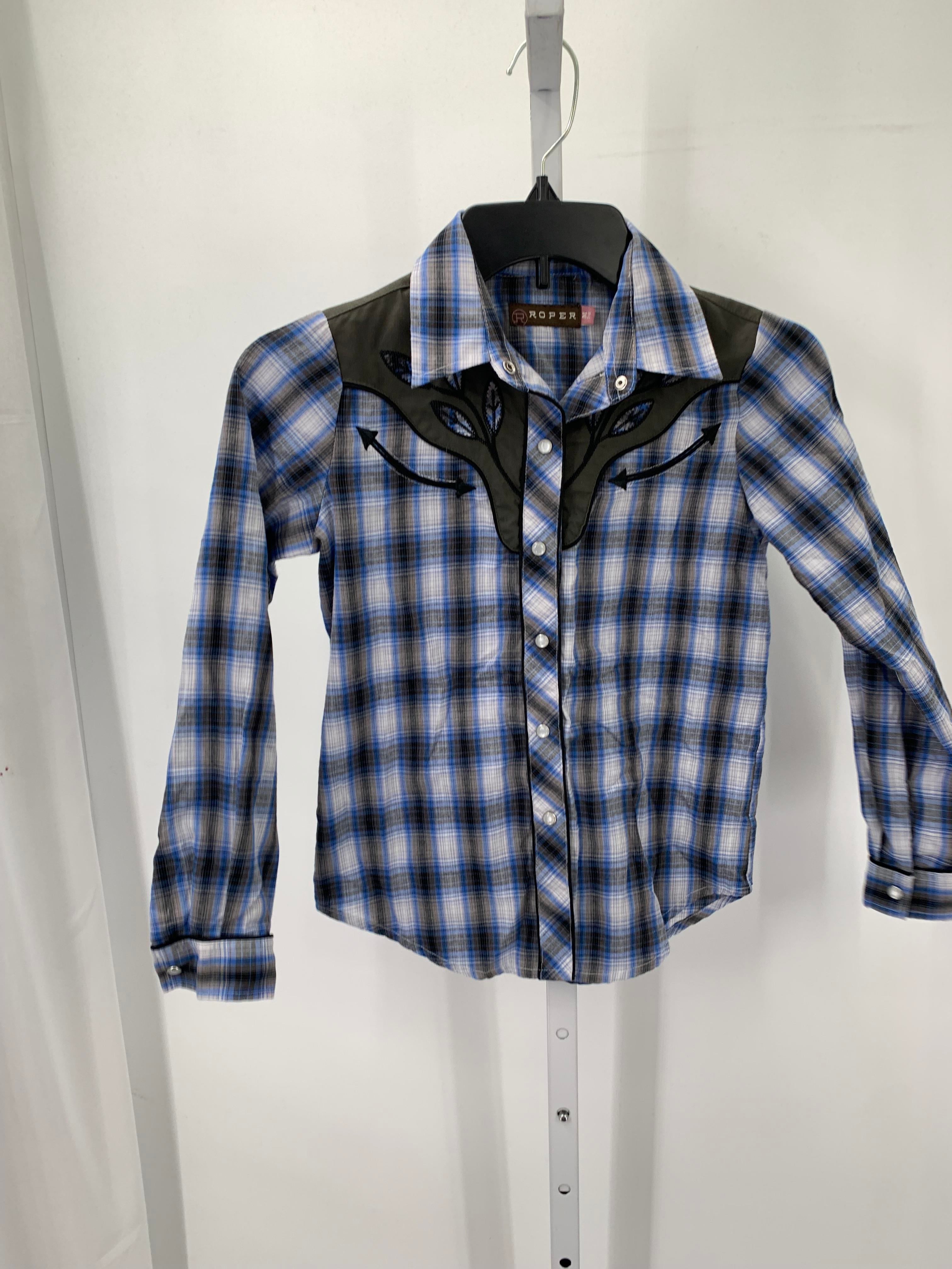 Roper Size 7-8 Boys Long Sleeve Shirt