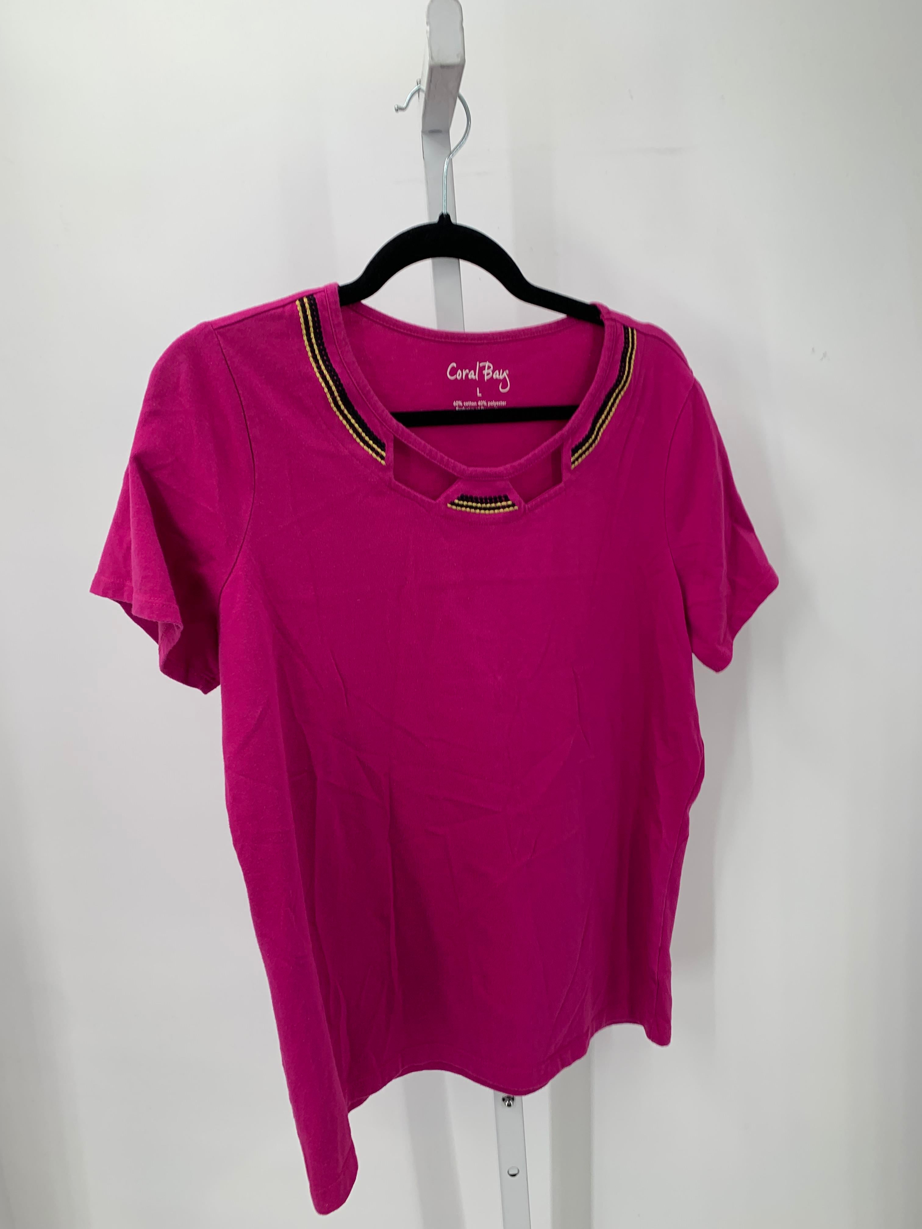 Coral Bay Size Large Misses Short Sleeve Shirt