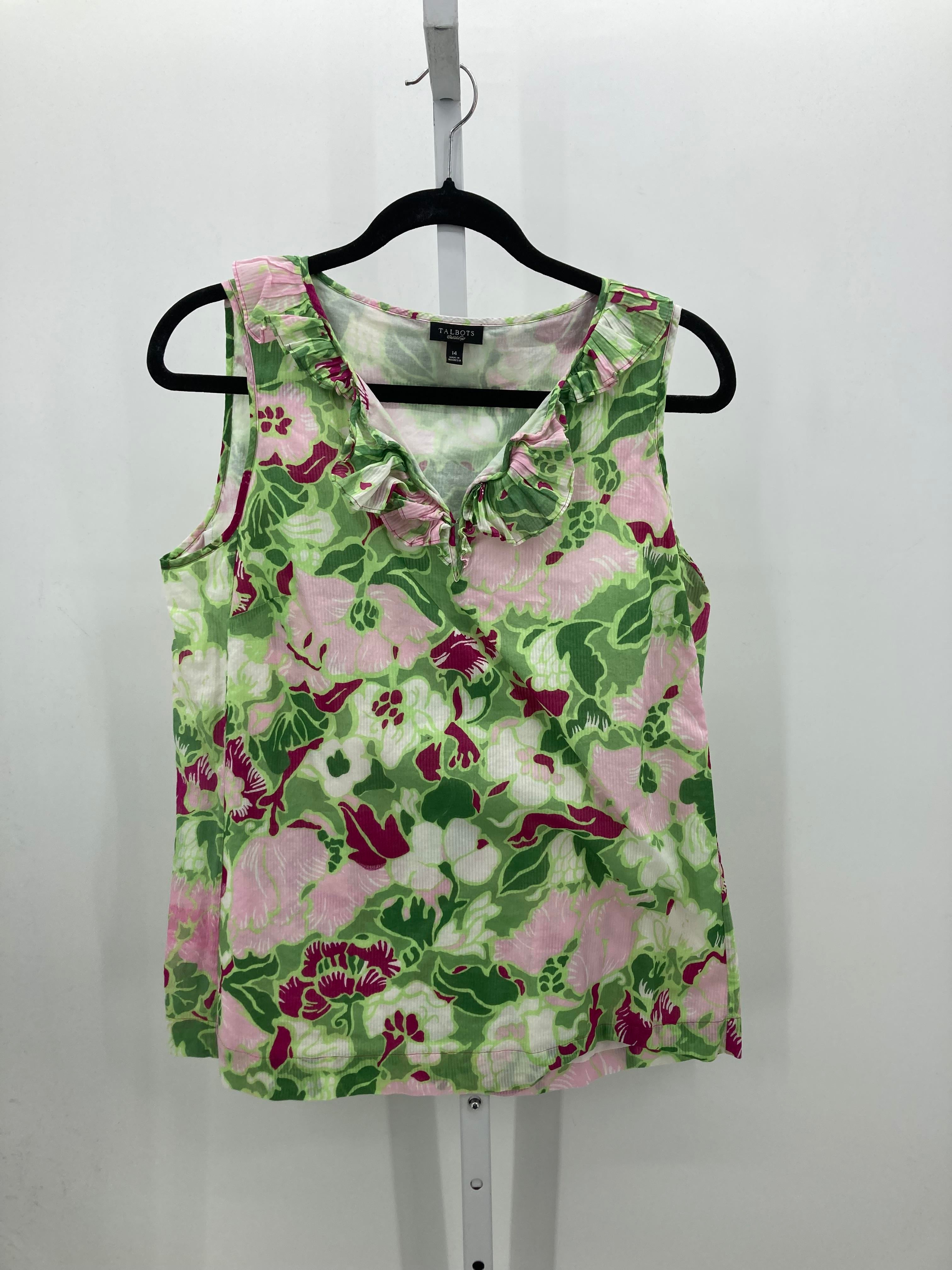 Talbots Size 14 Misses Sleeveless Shirt