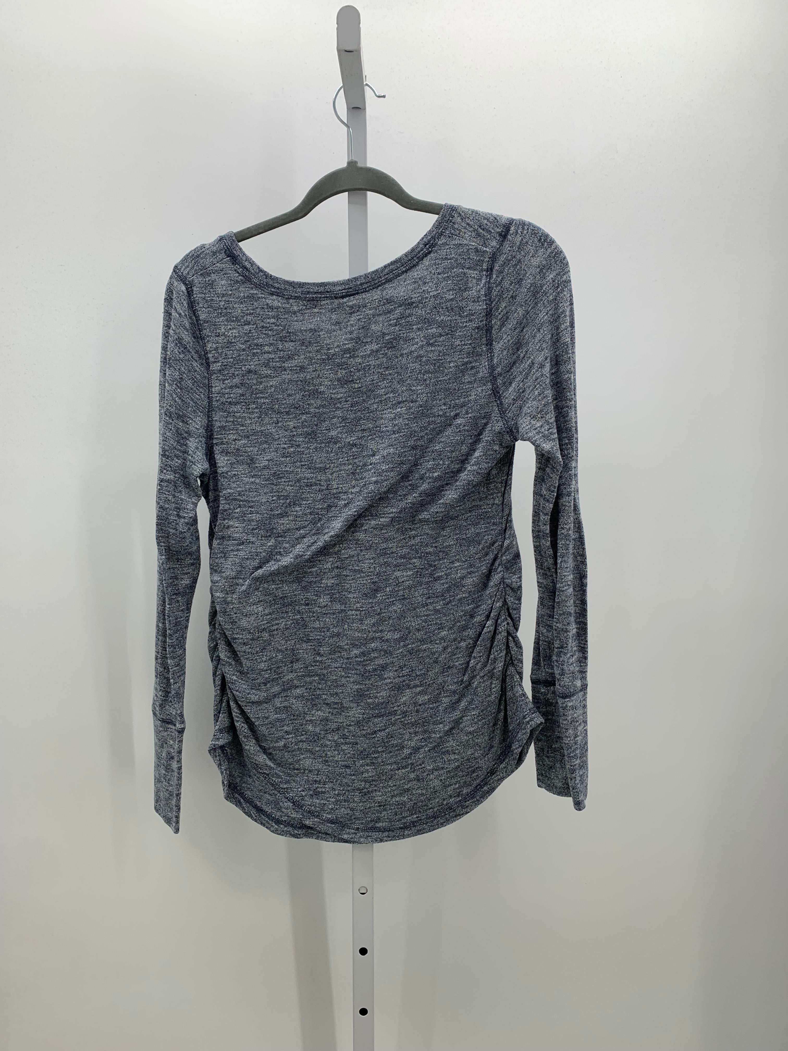 Liz Lange Blue Size Medium Maternity Long Sleeve Shirt