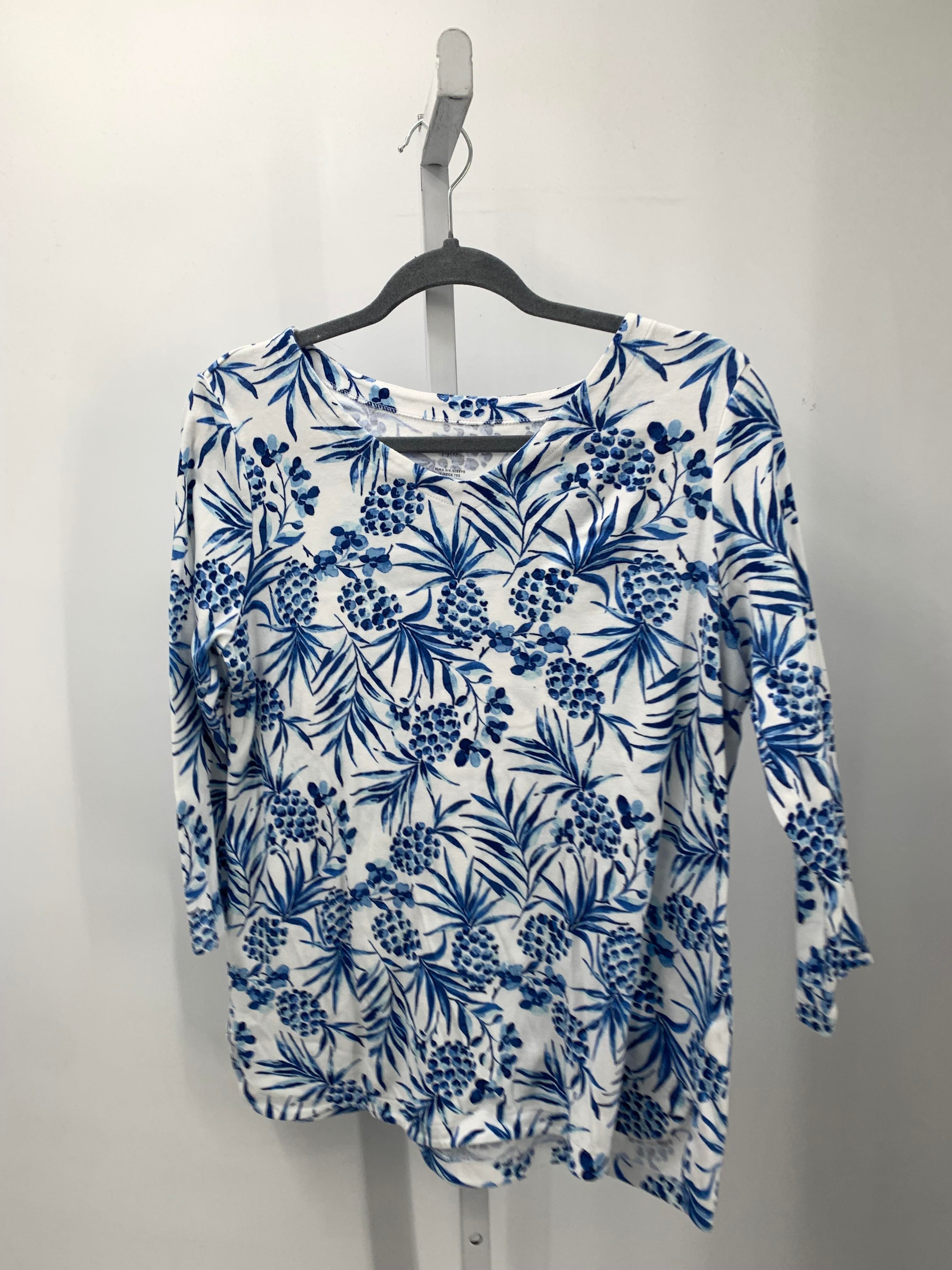 J-Jill Size Medium Misses 3/4 Sleeve Shirt