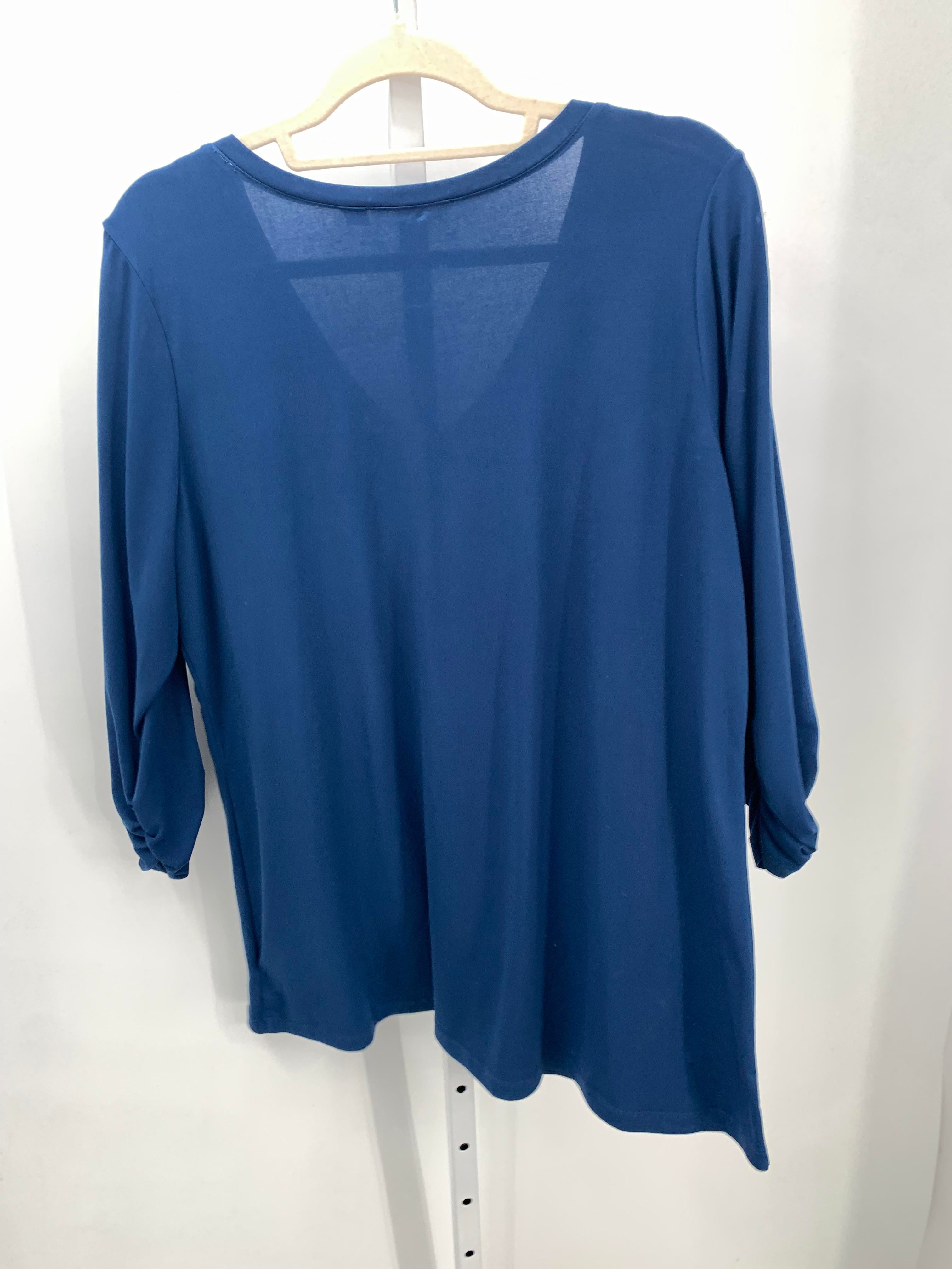 Susan Graver Size Large Misses 3/4 Sleeve Shirt