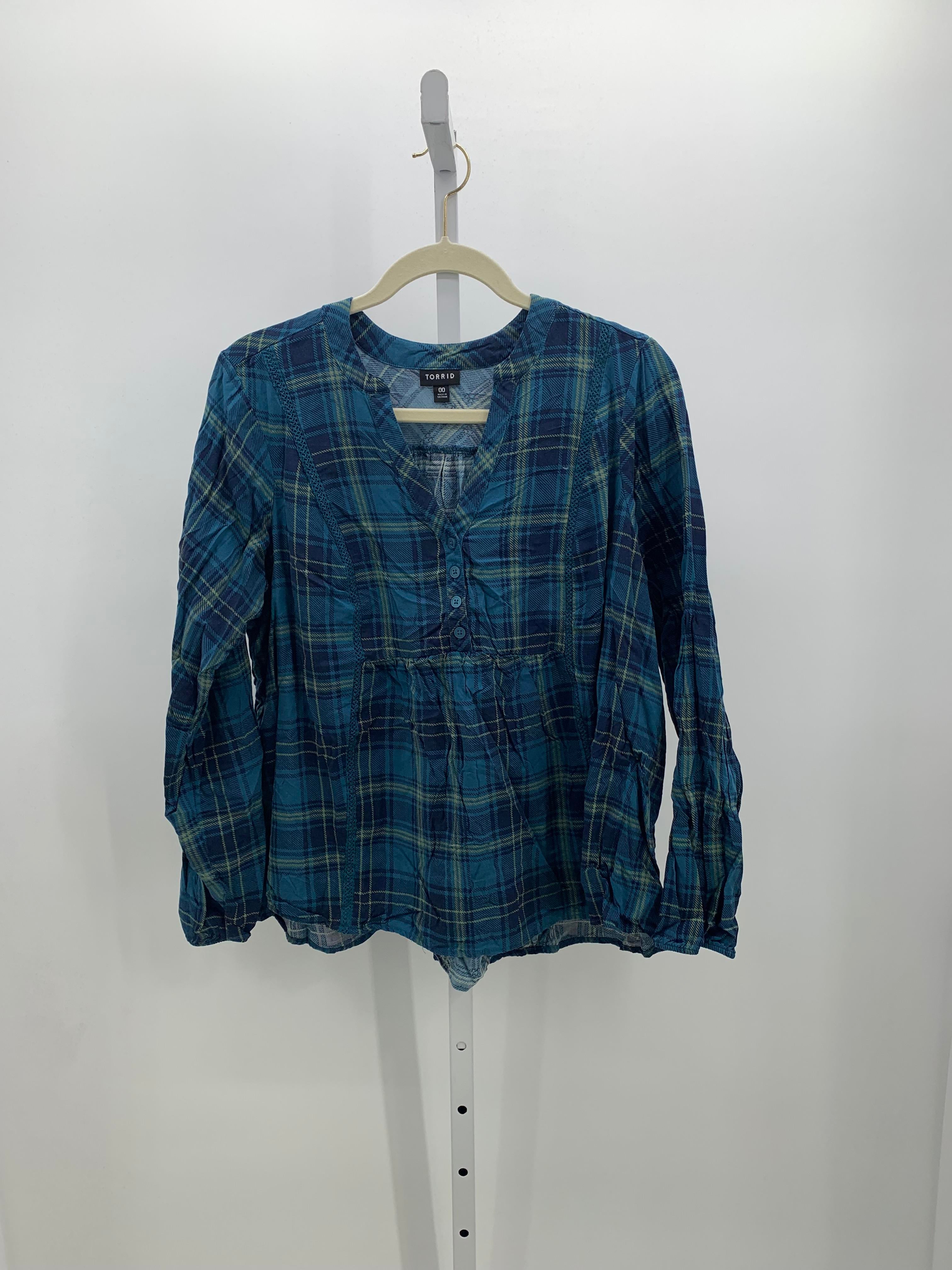 Torrid Size 0X Womens Long Sleeve Shirt