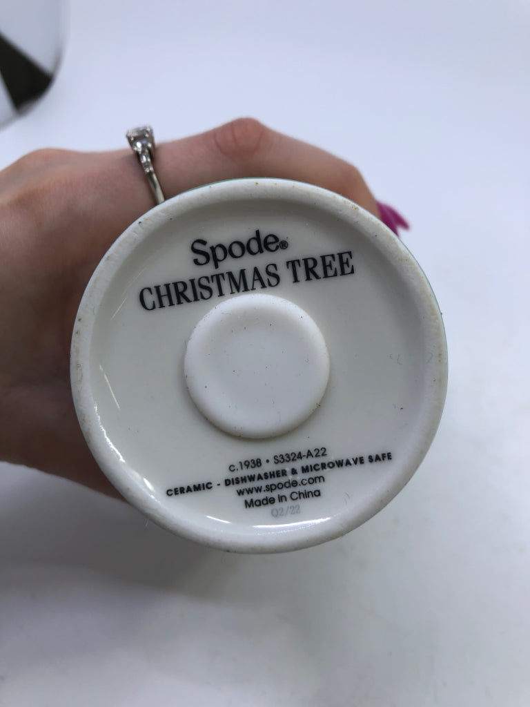 SPODE CHRISTMAS TREE REUSABLE TUMBLER.