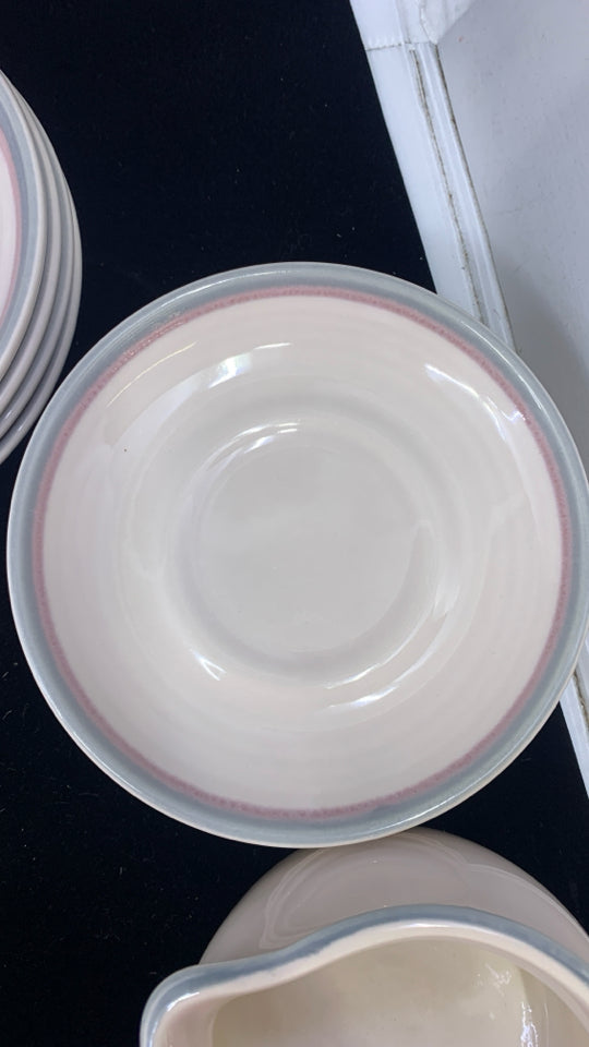 22PC PFALTZGRAFF AURA PINK DINNER SVC FOR 4.