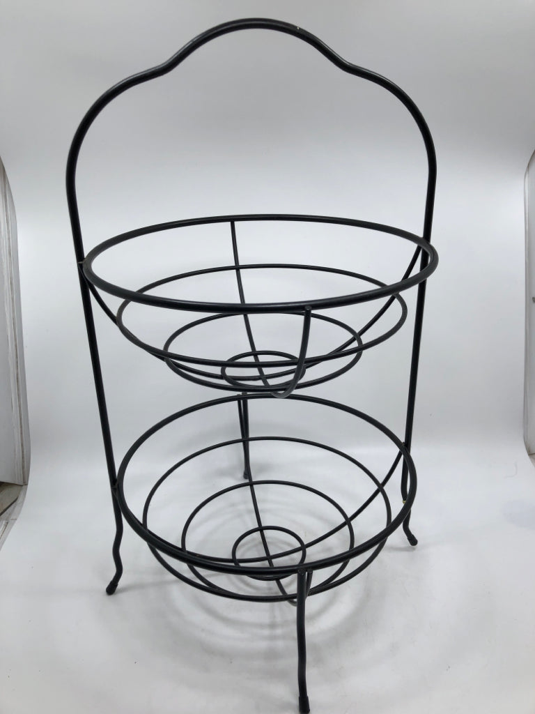 2-TIER METAL FRUIT BASKET.