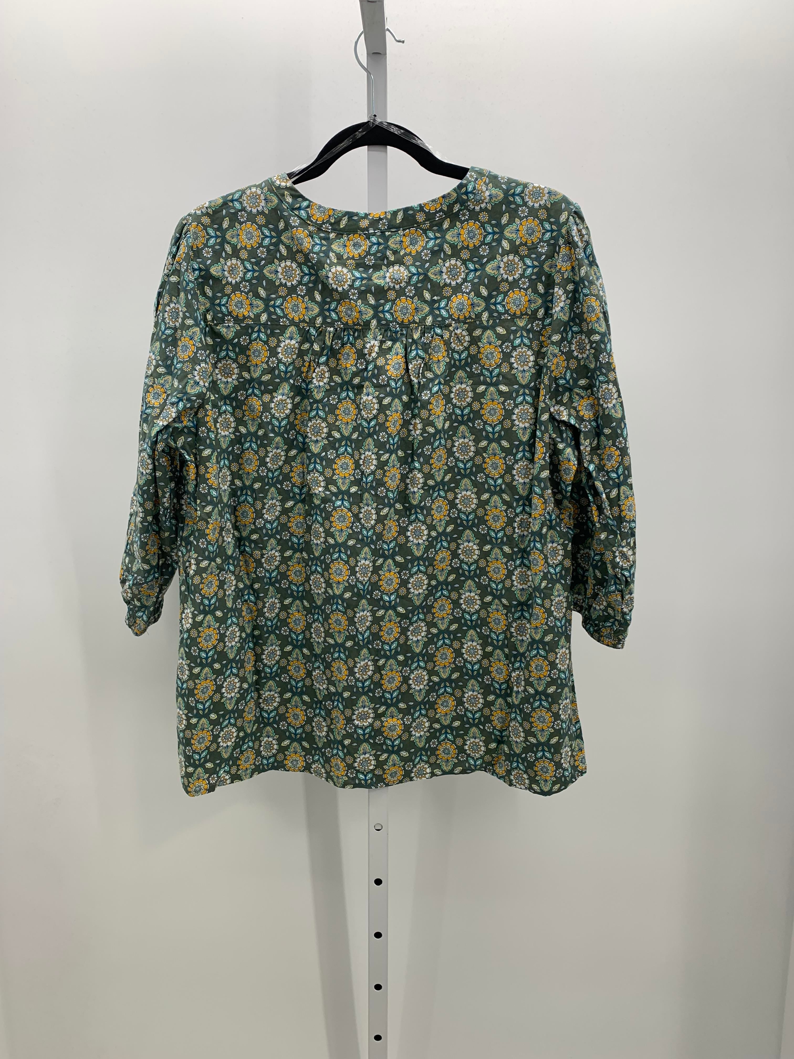 Croft & Barrow Size Extra Large Misses 3/4 Sleeve Shirt