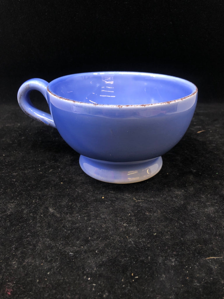 LARGE BLUE MUG W HANDLE.