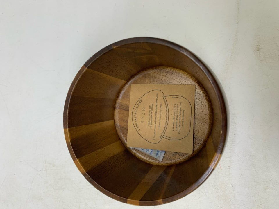 NEW RYNE MUSHROOM ACACIA WOOD CANISTER.
