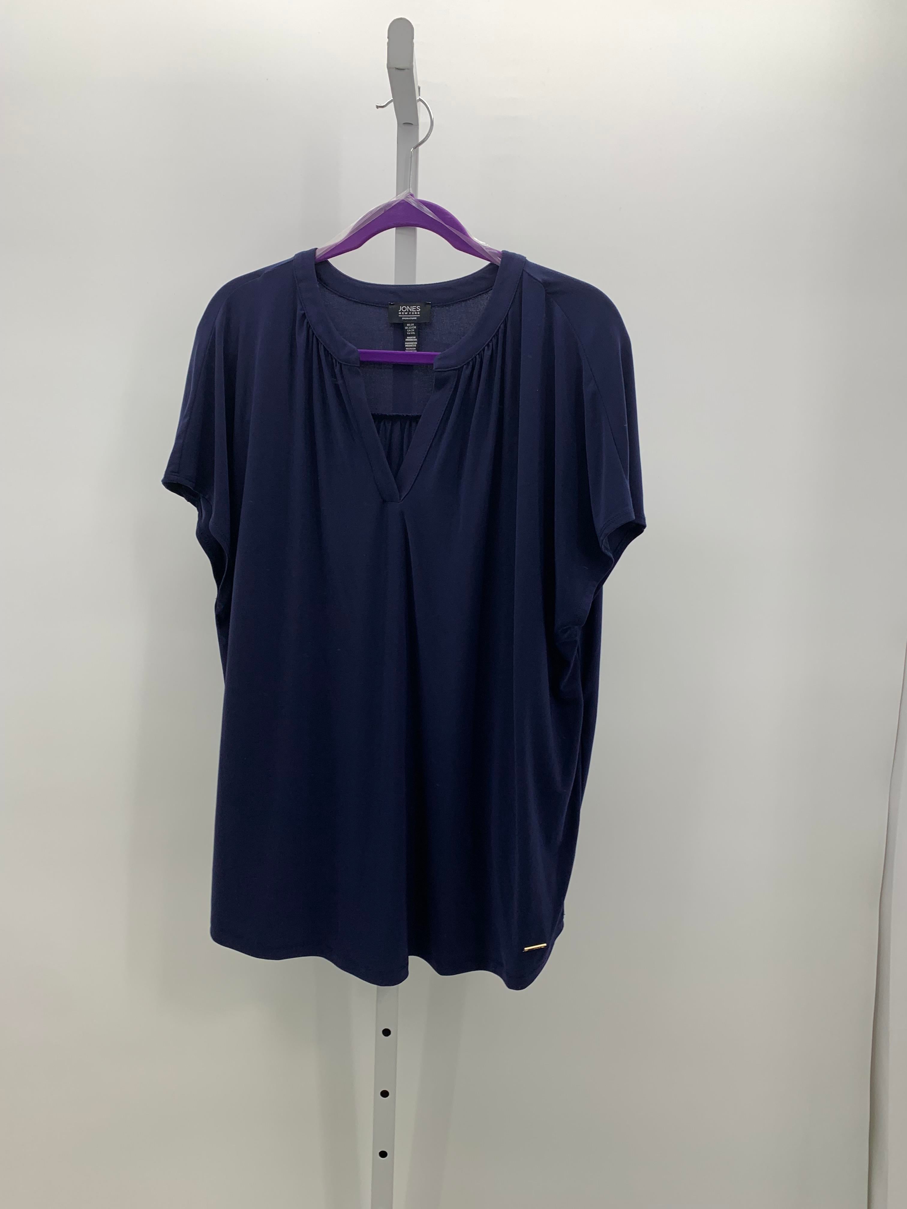 Jones New York Size 2X Womens Short Sleeve Shirt