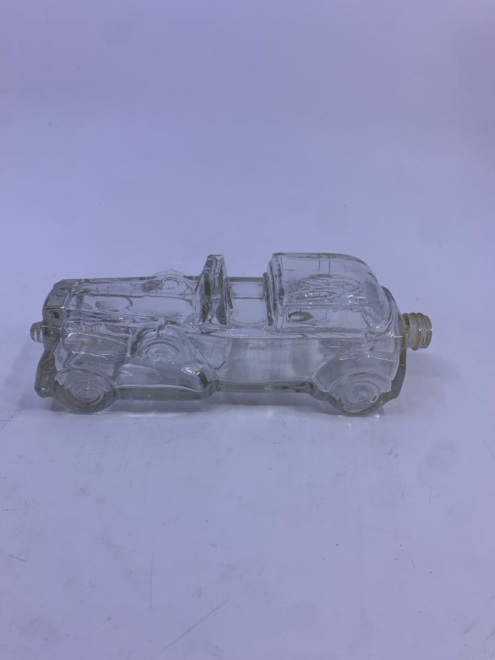 VTG CLEAR CAR AVON BOTTLE- EMPTY.