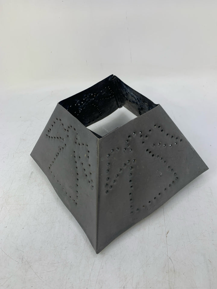 PUNCHED METAL ANGEL CANDLE SHADE