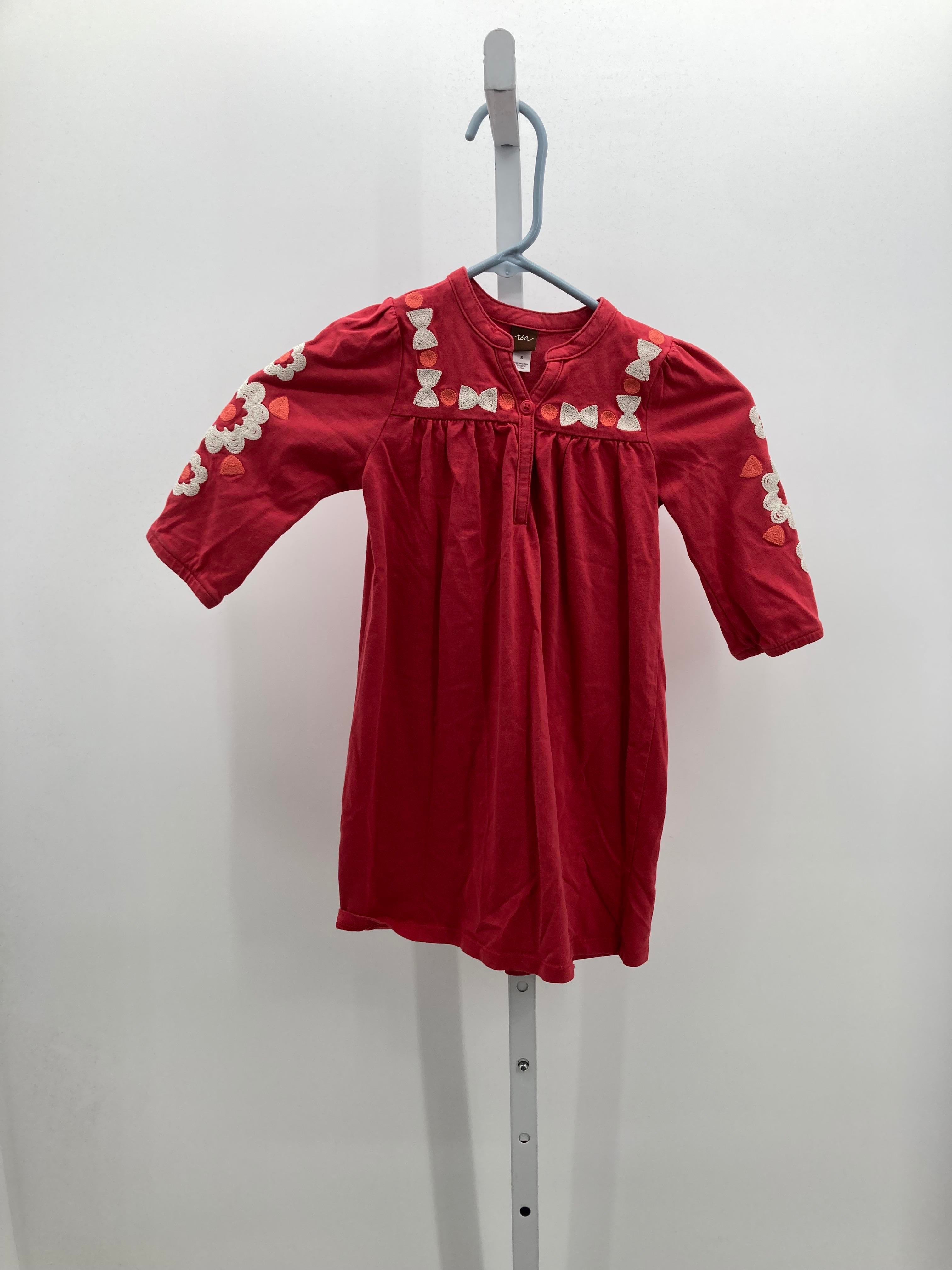 Tea Size 5 Girls Long Sleeve Dress