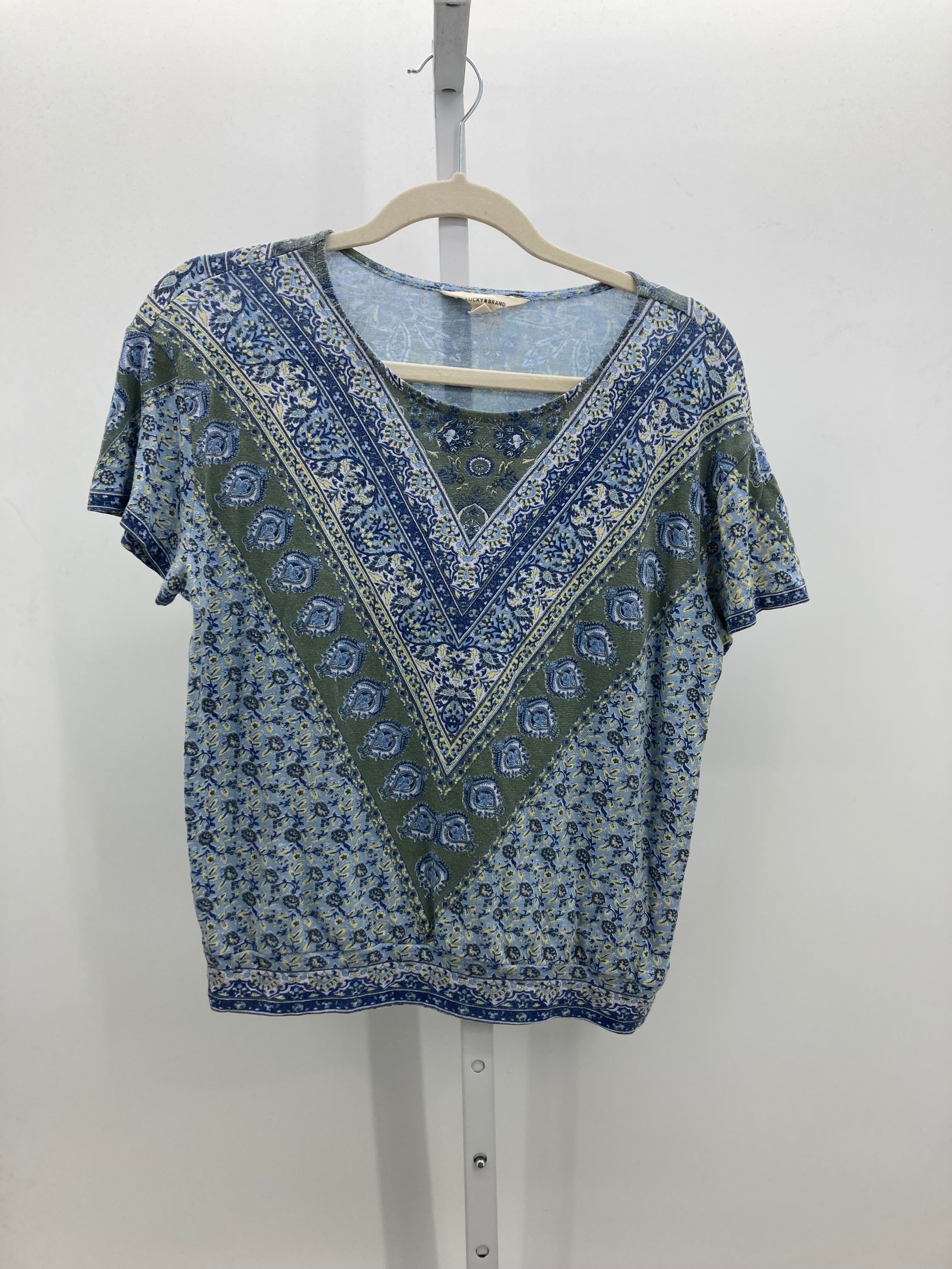 Lucky Brand Size Small Misses Short Sleeve Shirt