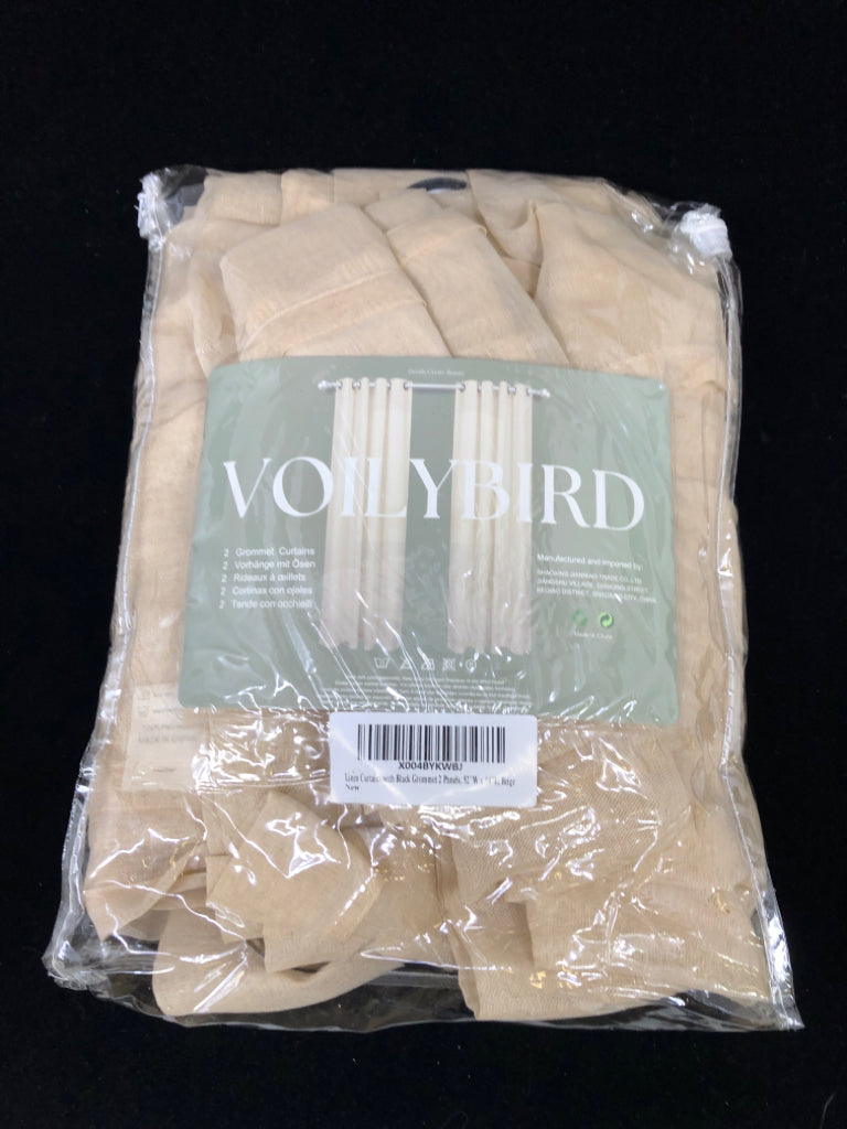 NIP 2 BEIGE CURTAINS.