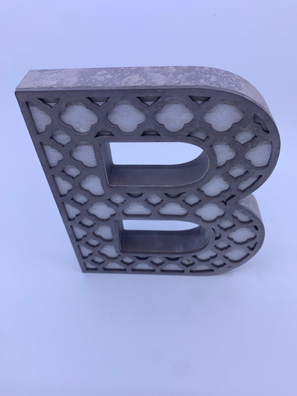 DISTRESSED WHITE AND GREY "B".