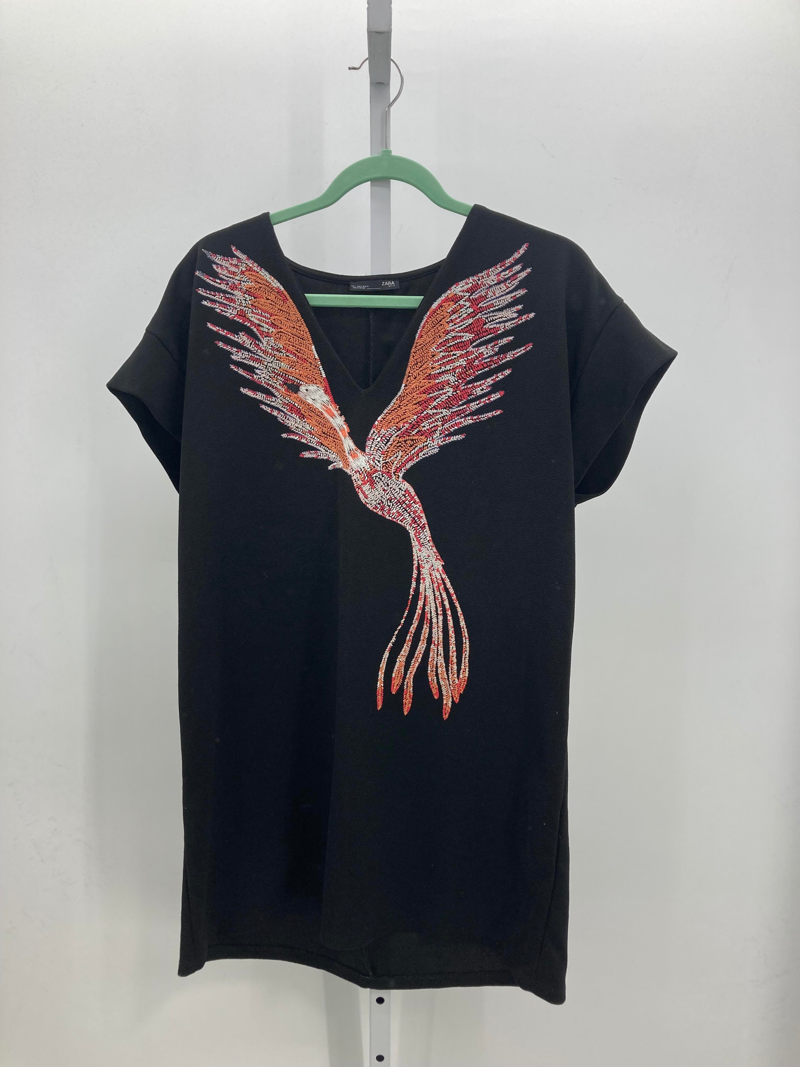 Zara Size Large Misses Short Sleeve Dress
