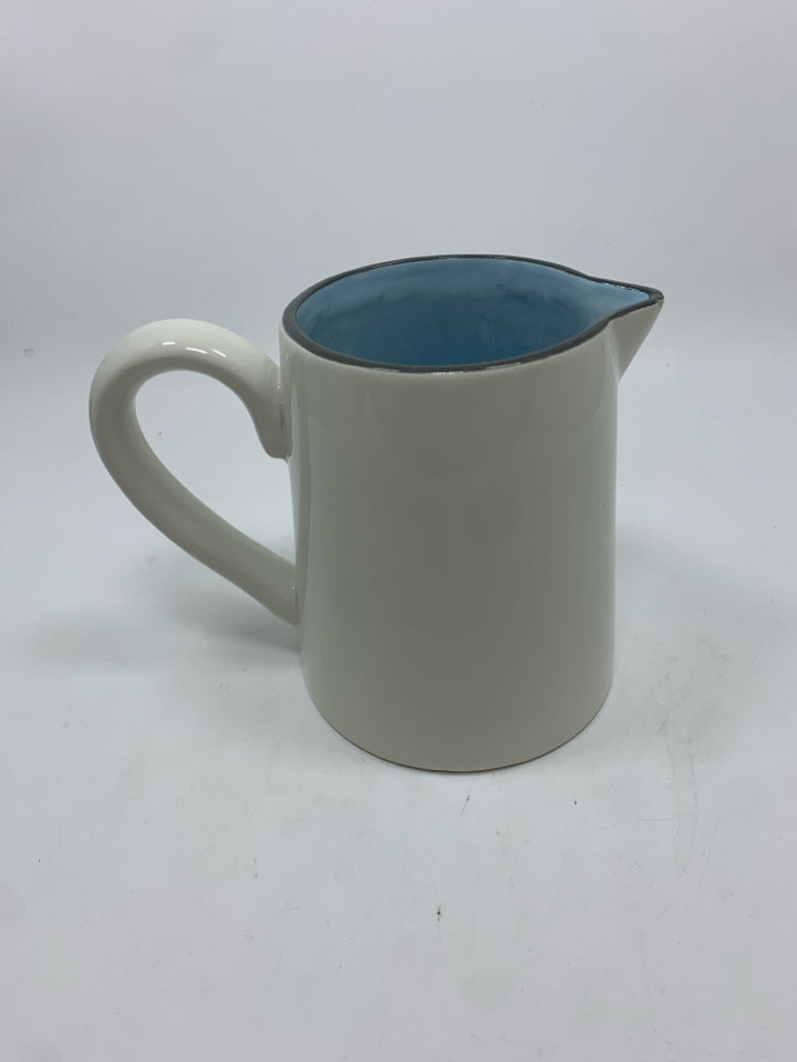 CYNTHIA DUNN SM PITCHER W/PAINTED BIRD.