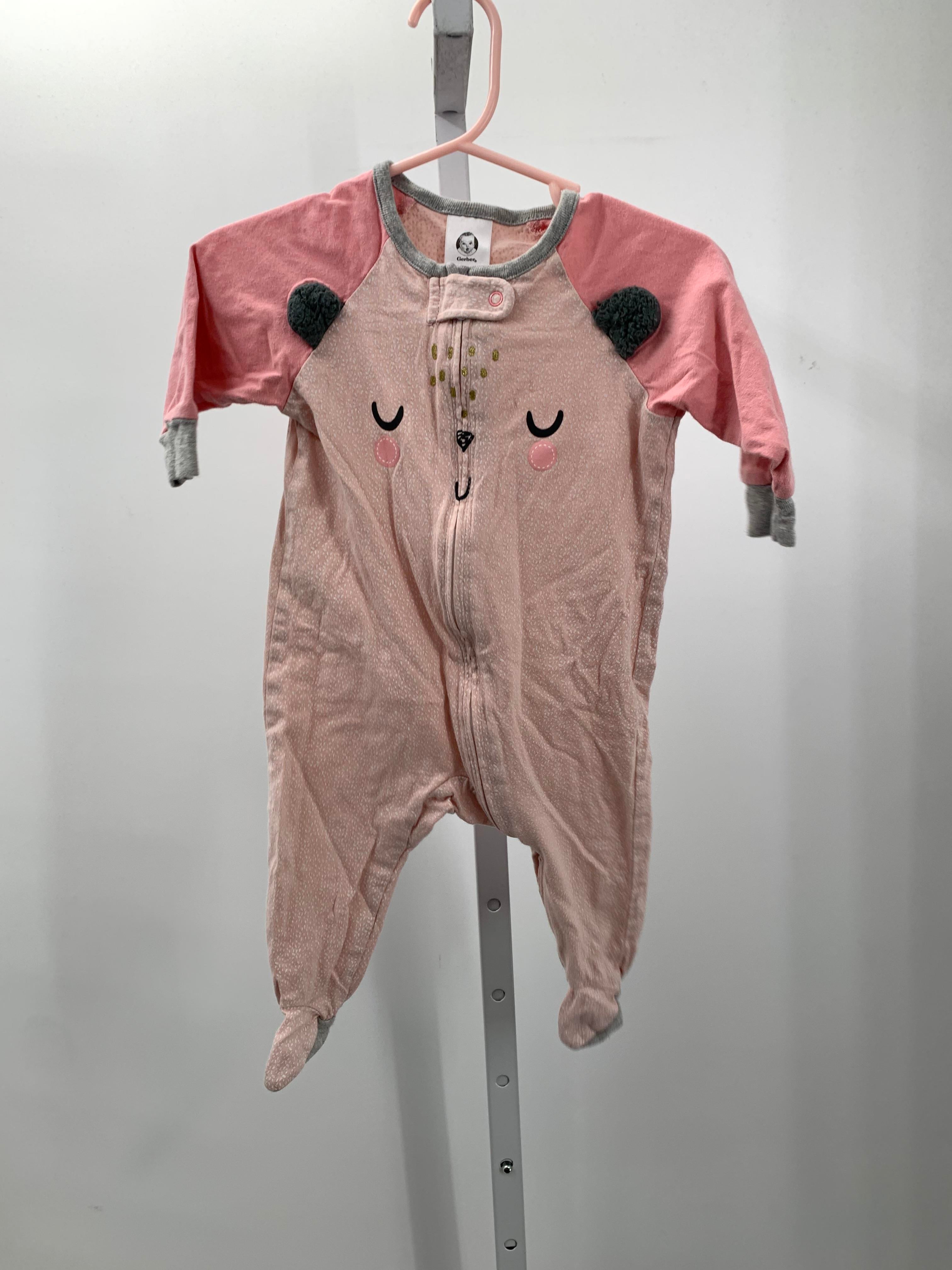 Gerber Size 3-6 Months Girls Long Slv. Romper