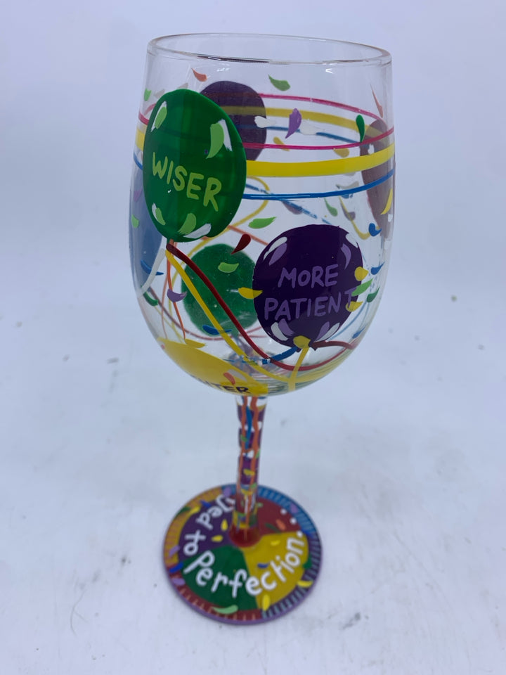 AGED TO PERFECTION WINE GLASS.