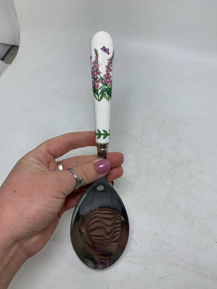 BOTANIC GARDEN PINK FLOWERS SERVING SPOON.