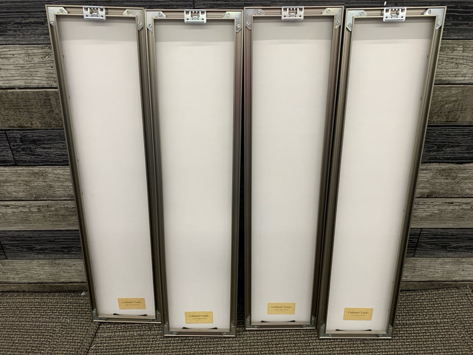 4PC WARREN KIMBALL SEASONS IN A SILVER FRAME WALL ART.