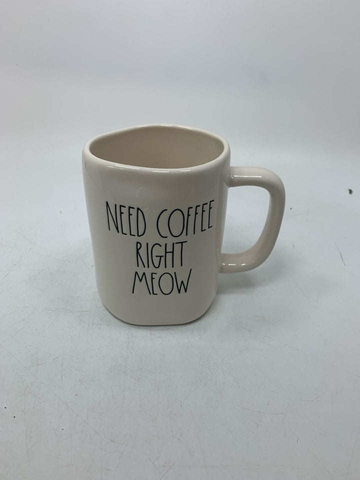 NEED COFFE RIGHT MEOW MUG.