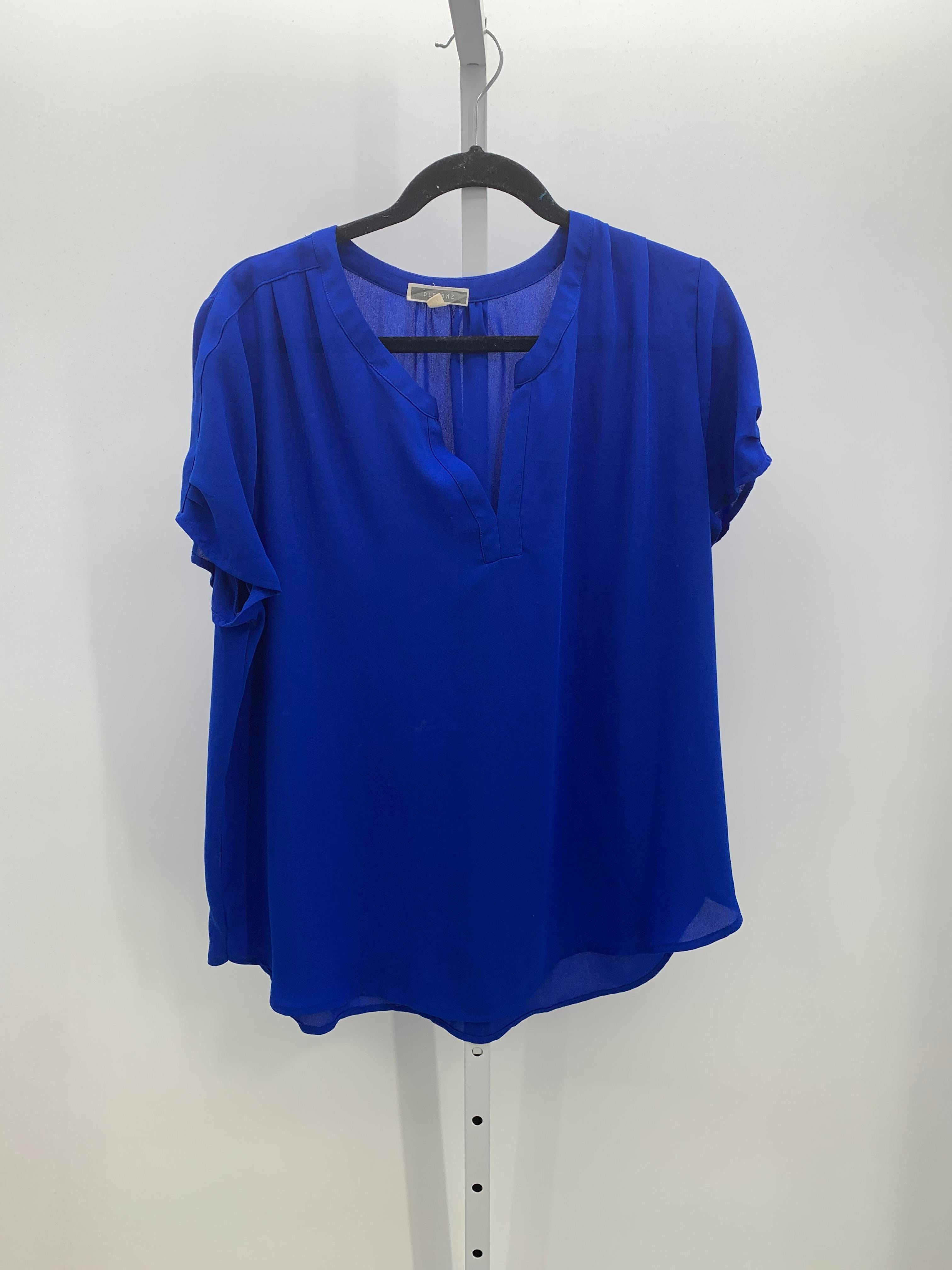 Pleione Size Extra Large Misses Short Sleeve Shirt