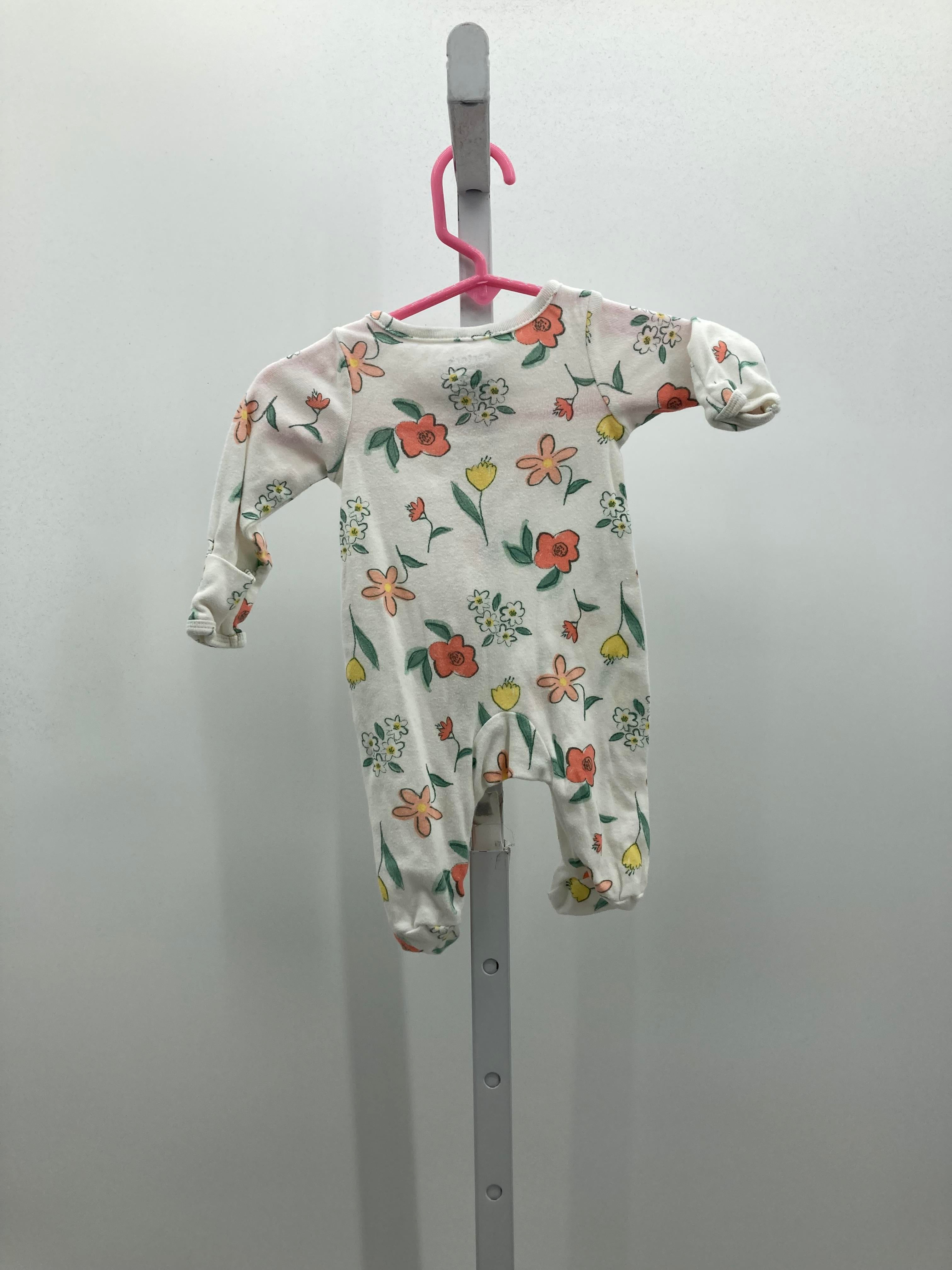 Carters Size Newborn Girls Long Slv. Romper
