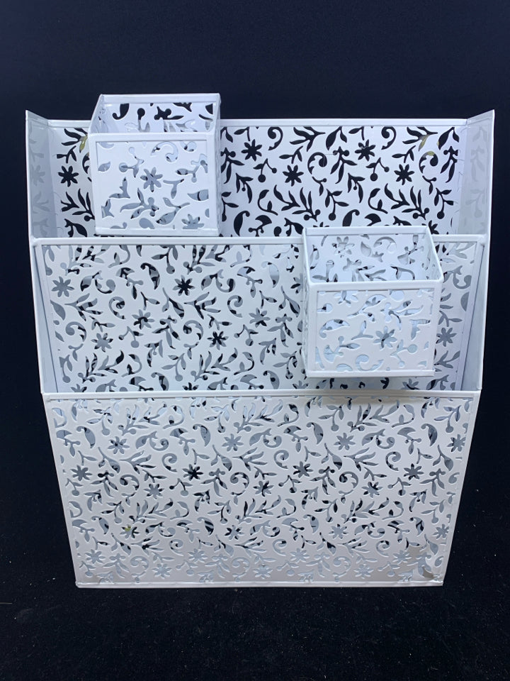 3 PC WHITE MAGNETIC FILE ORGANIZER.