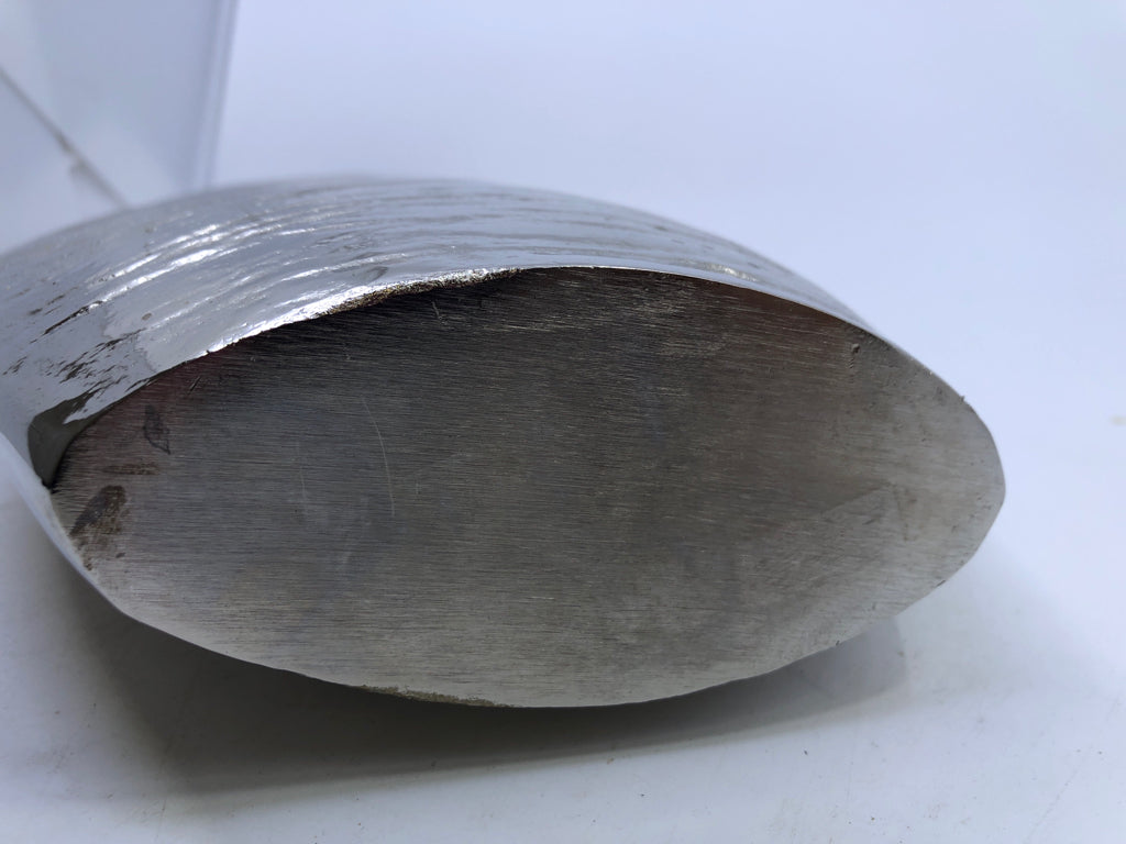 TALL SILVER SKINNY VASE W/TEXTURED SIDES.