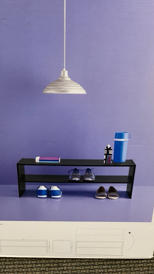 NIB HORIZONTAL SHELF ESPRESSO FINISH.