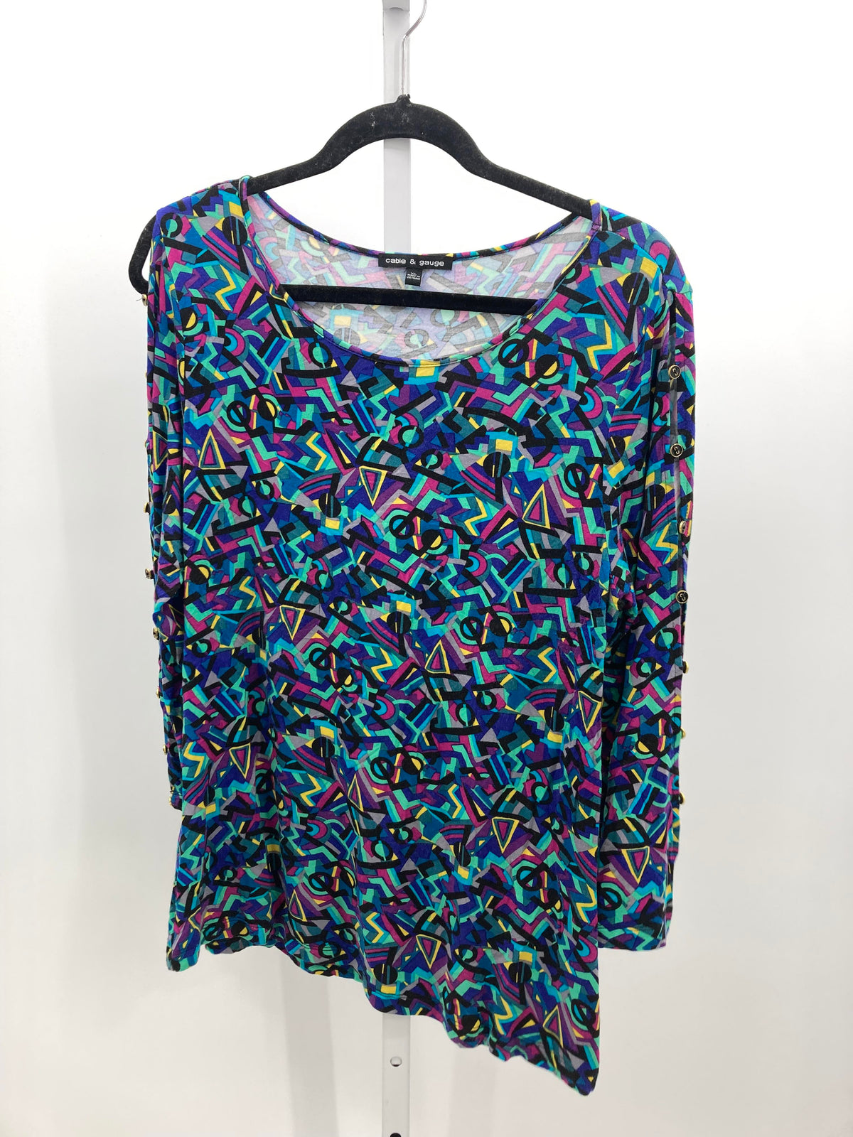 Cable & Gauge Size Extra Large Misses 3/4 Sleeve Shirt