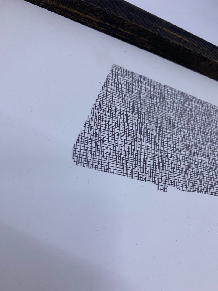 HEAVY WOOD MASSACHUSETTS WALL ART.