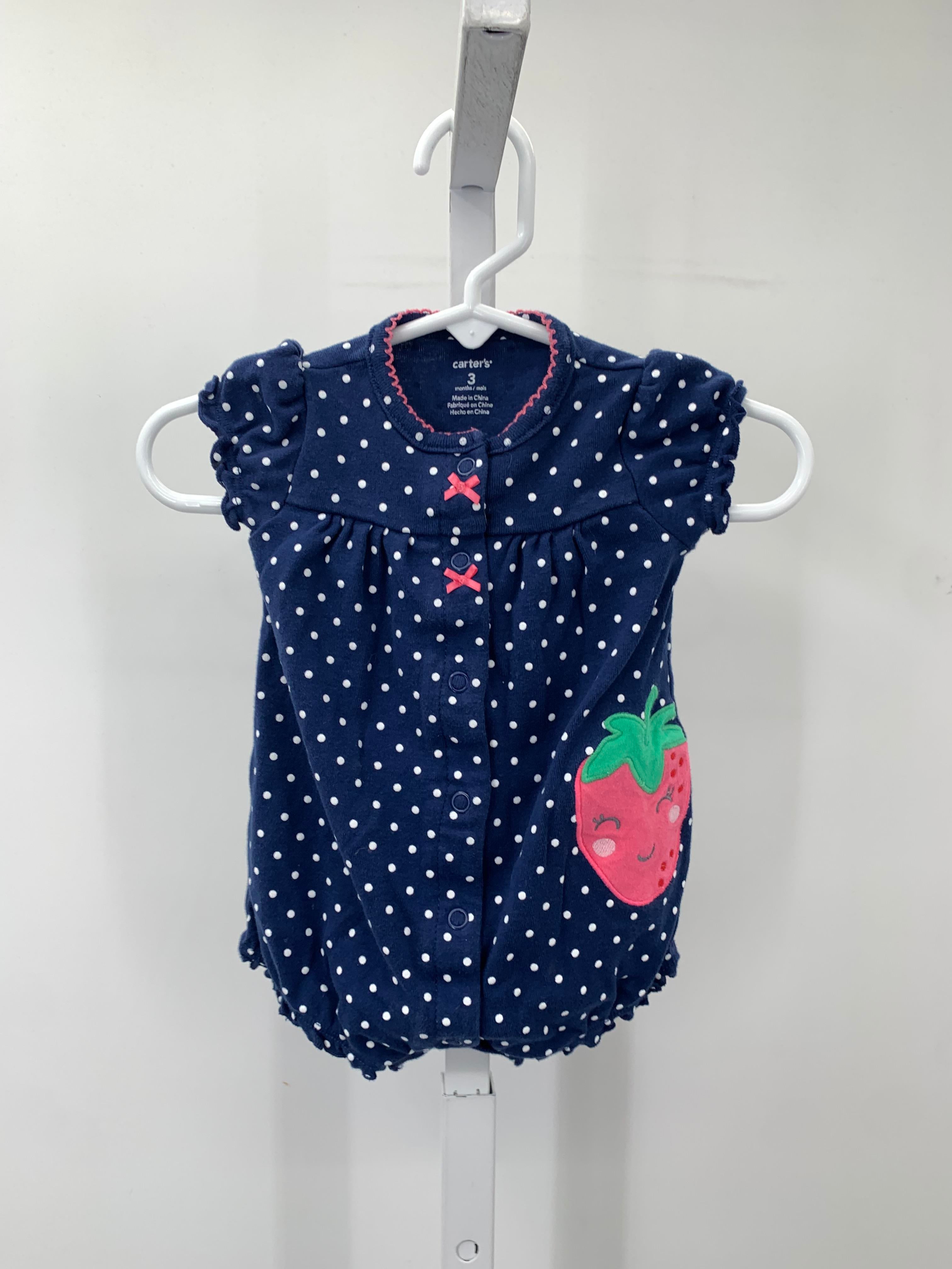 Carters Size 3 Months Girls Short Slv. Romper