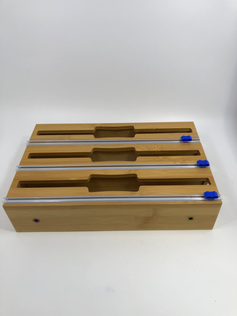 BAMBOO FOIL AND PLASTIC WRAP ORGANIZER.
