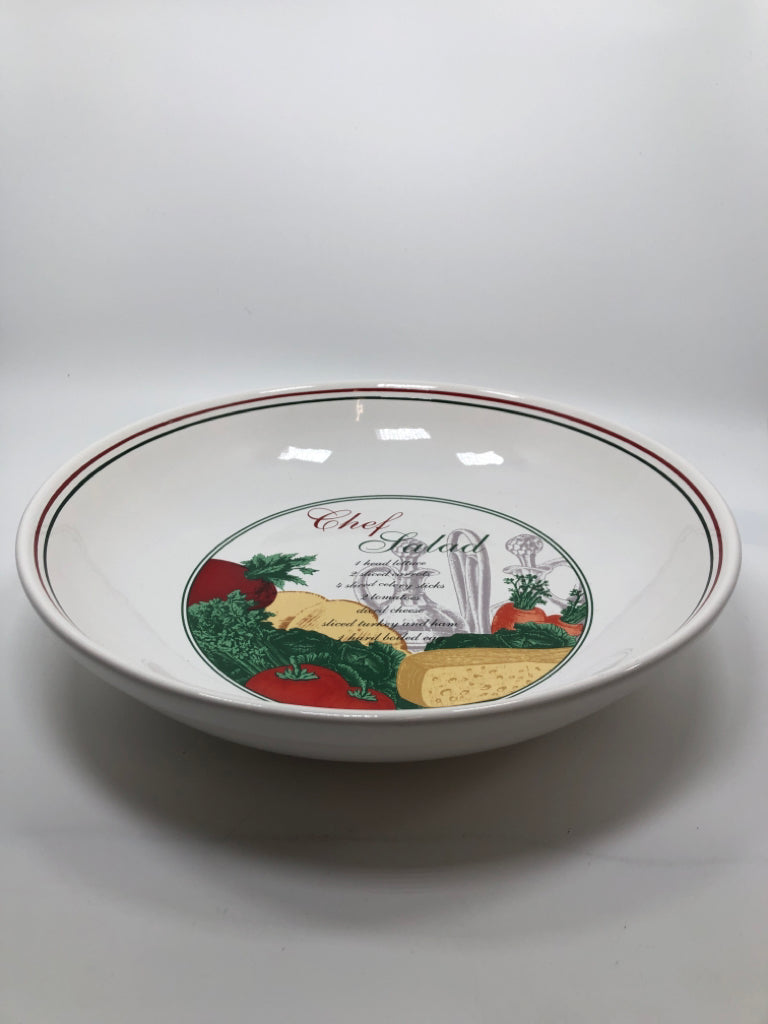 CHEF SALAD BOWL MADE IN PORTUGAL.