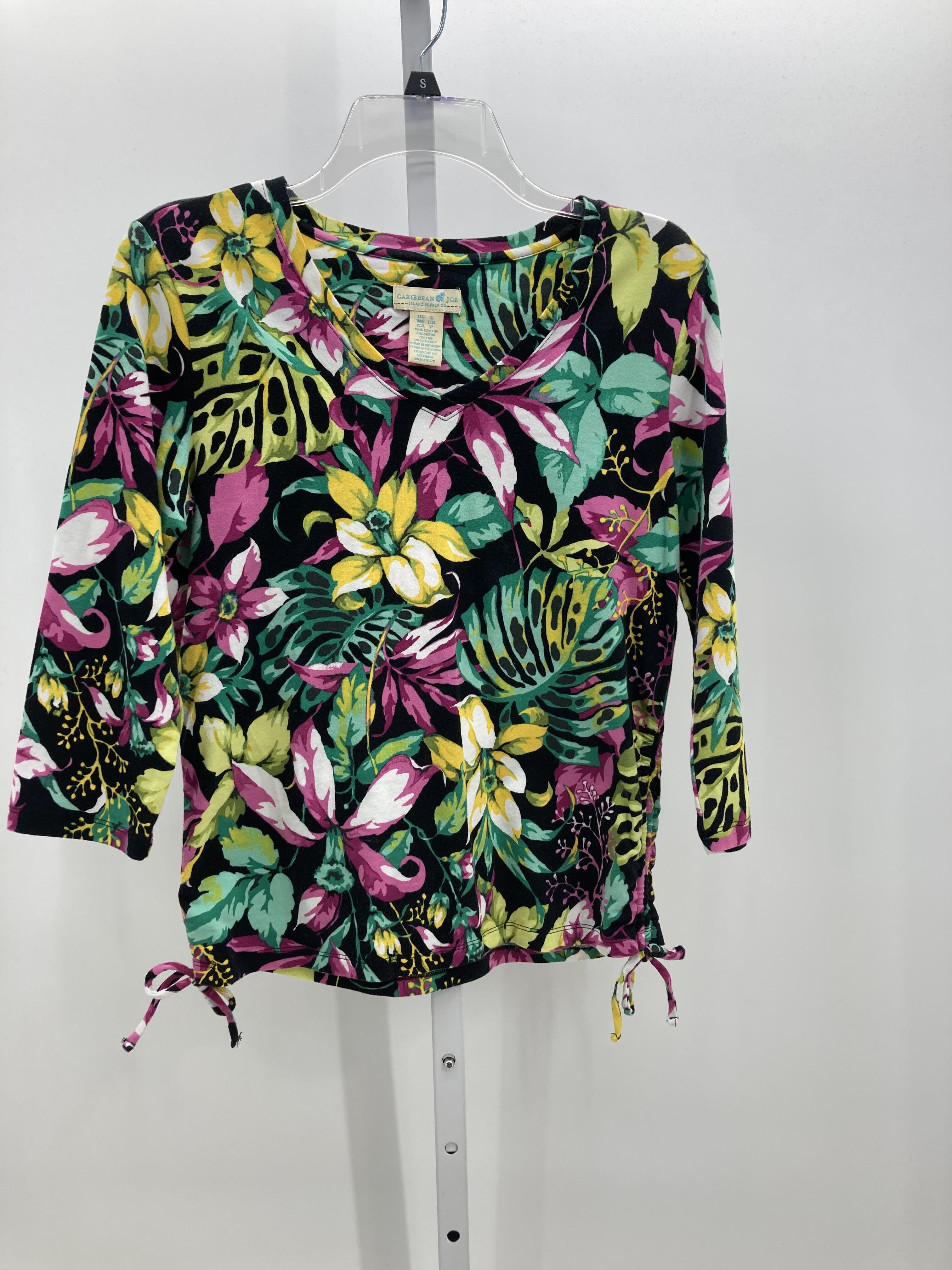 Caribbean Joe Size Small Misses 3/4 Sleeve Shirt