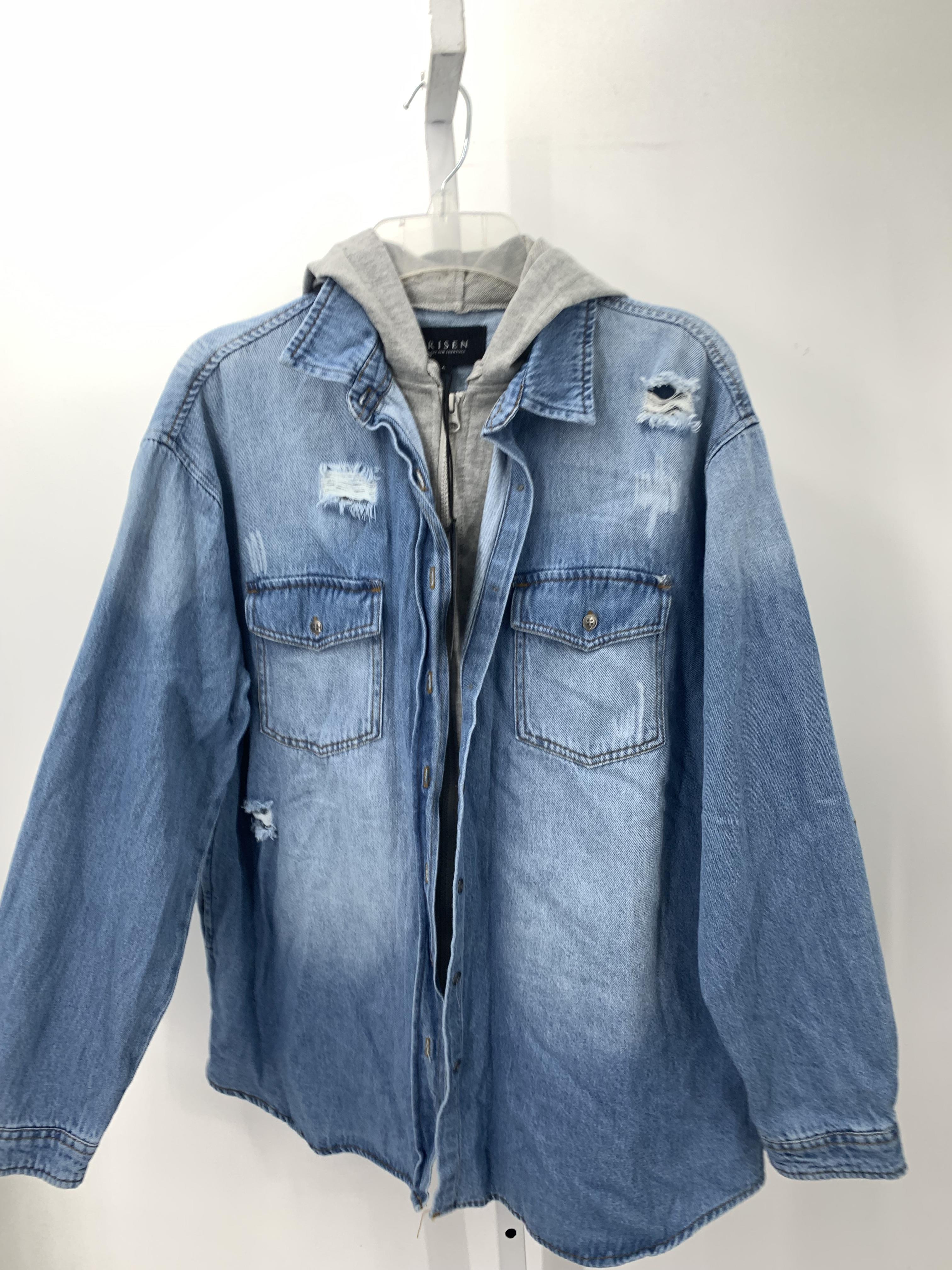 Risen Jeans Size Large Misses Lightweight Jacket