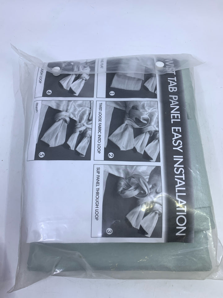 NIP DUSTY AQUA MADISON PARK 1 CURTAIN PANEL.