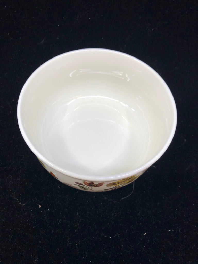 FLORAL W BUTTERFLIES COVERED BOWL.