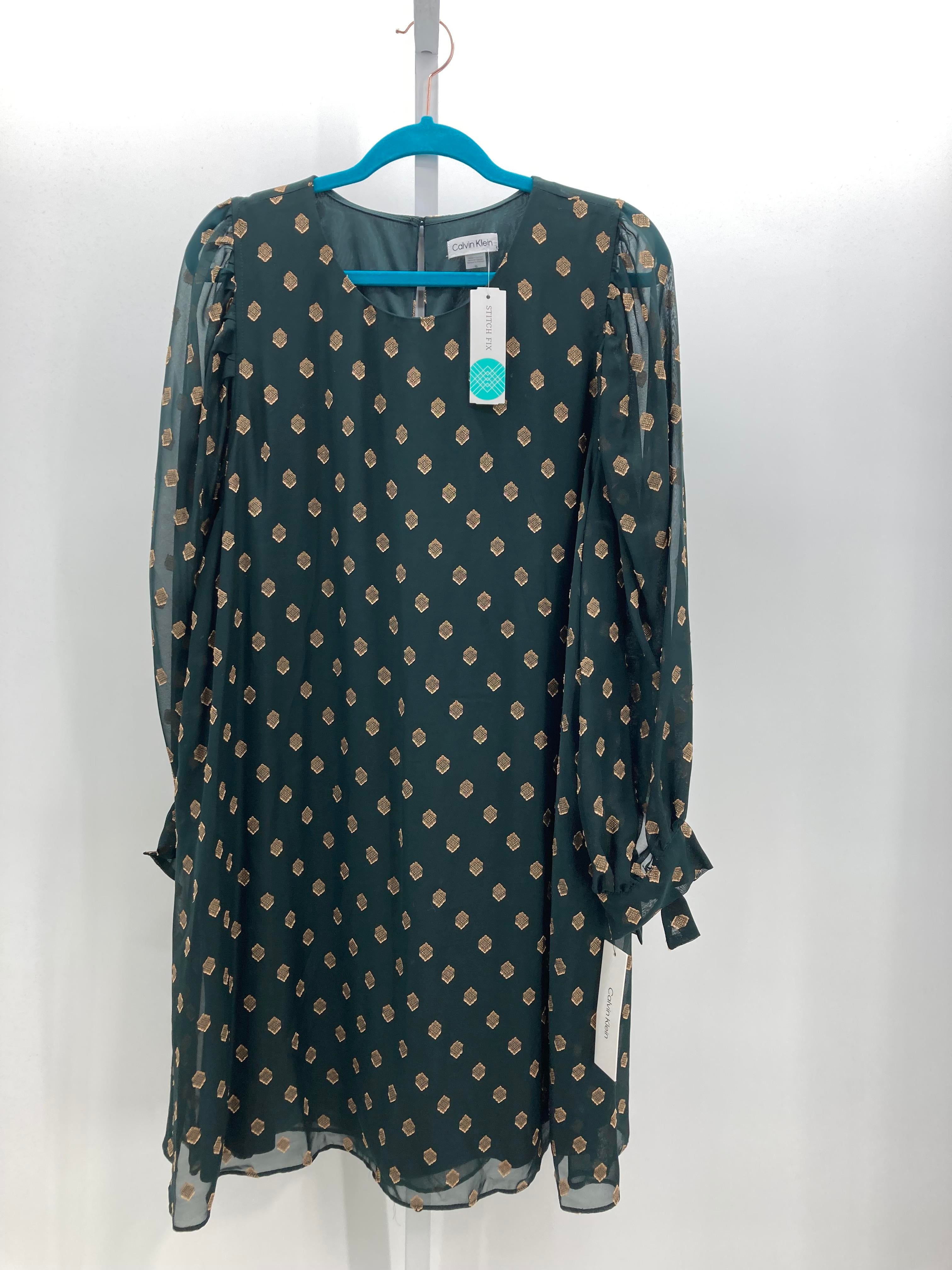 Calvin Klein Size 16 Misses Long Sleeve Dress