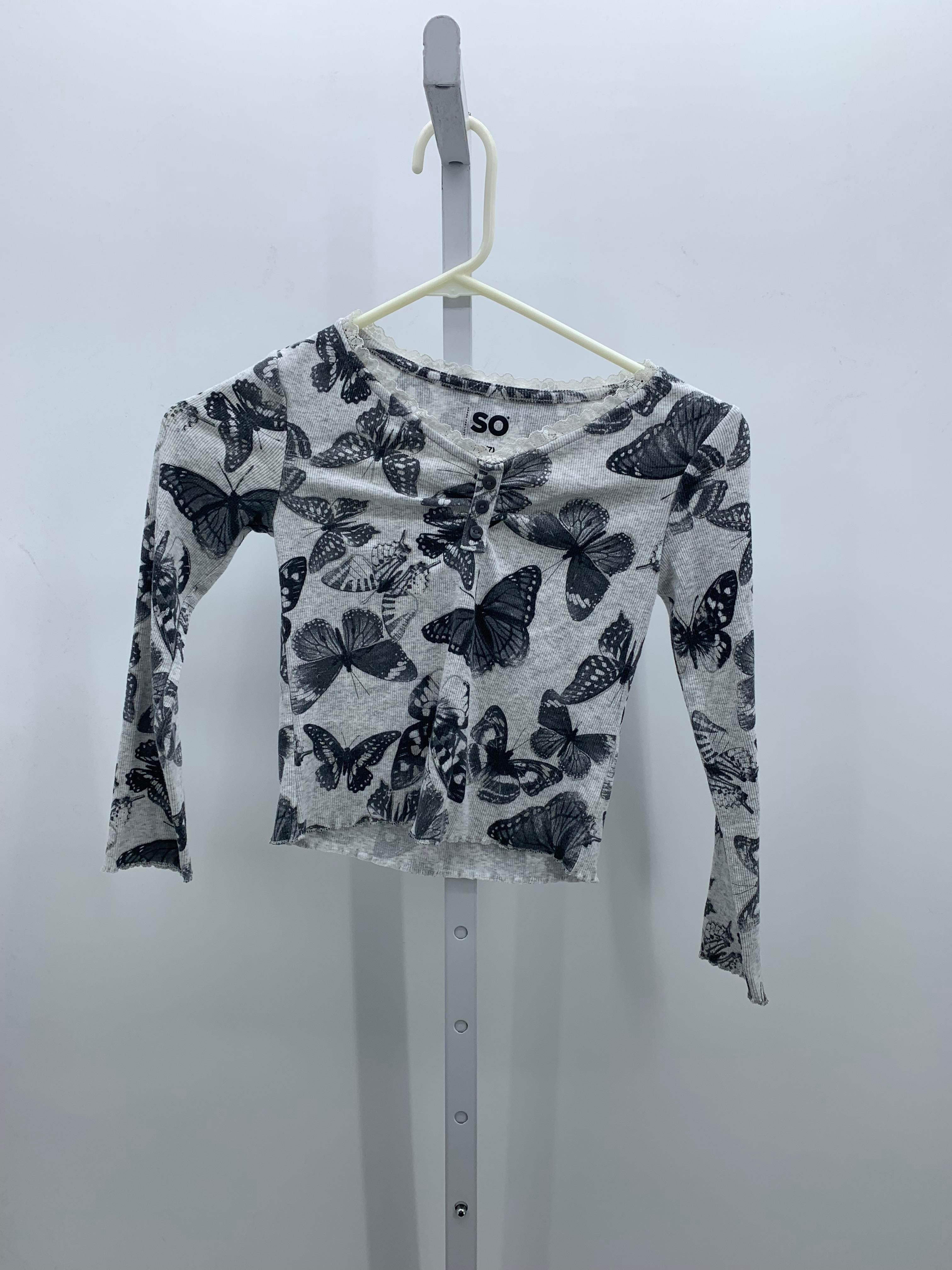 SO Size 6-7 Girls Long Sleeve Shirt
