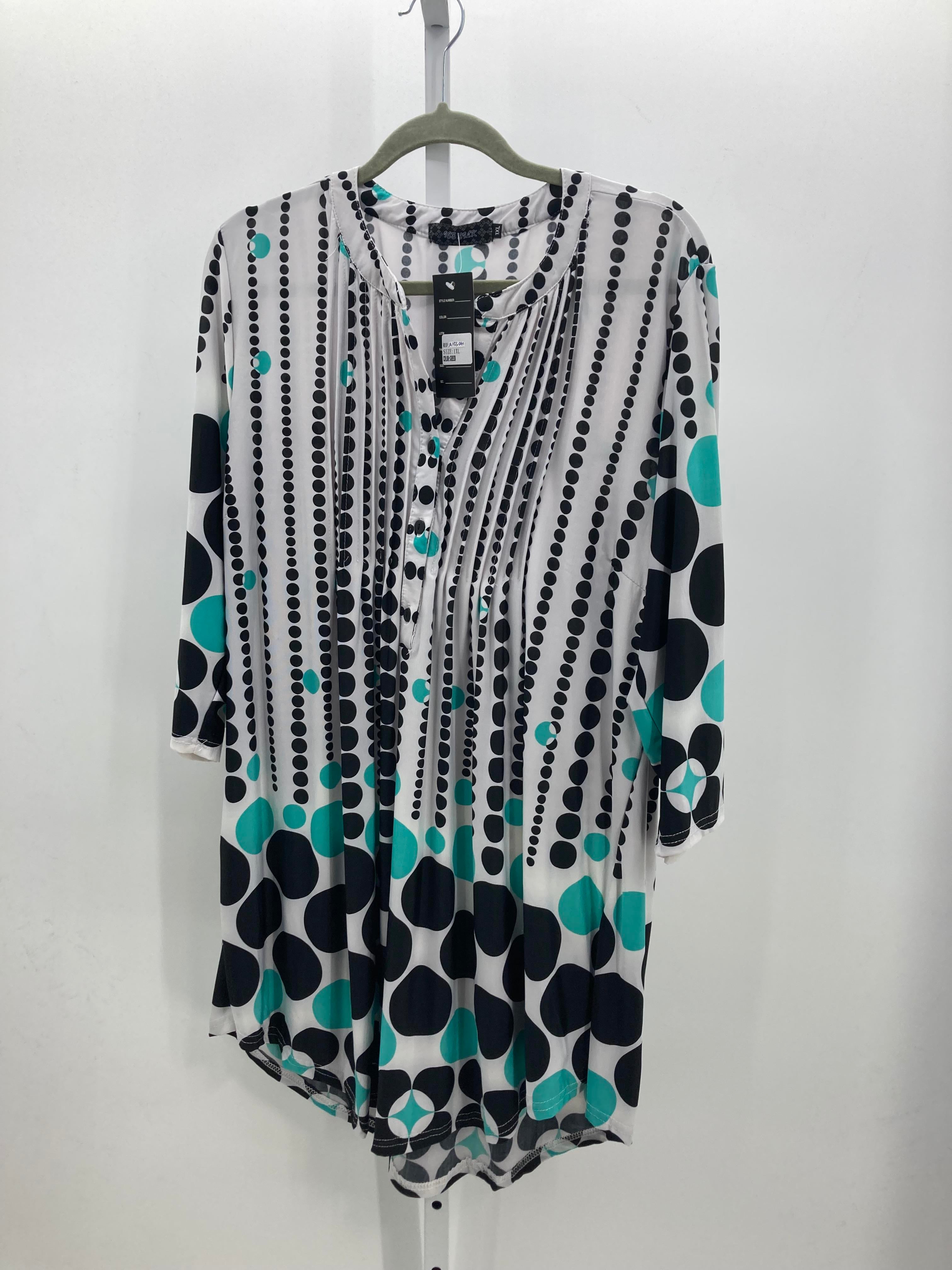 Size 1X Womens 3/4 Sleeve Dress