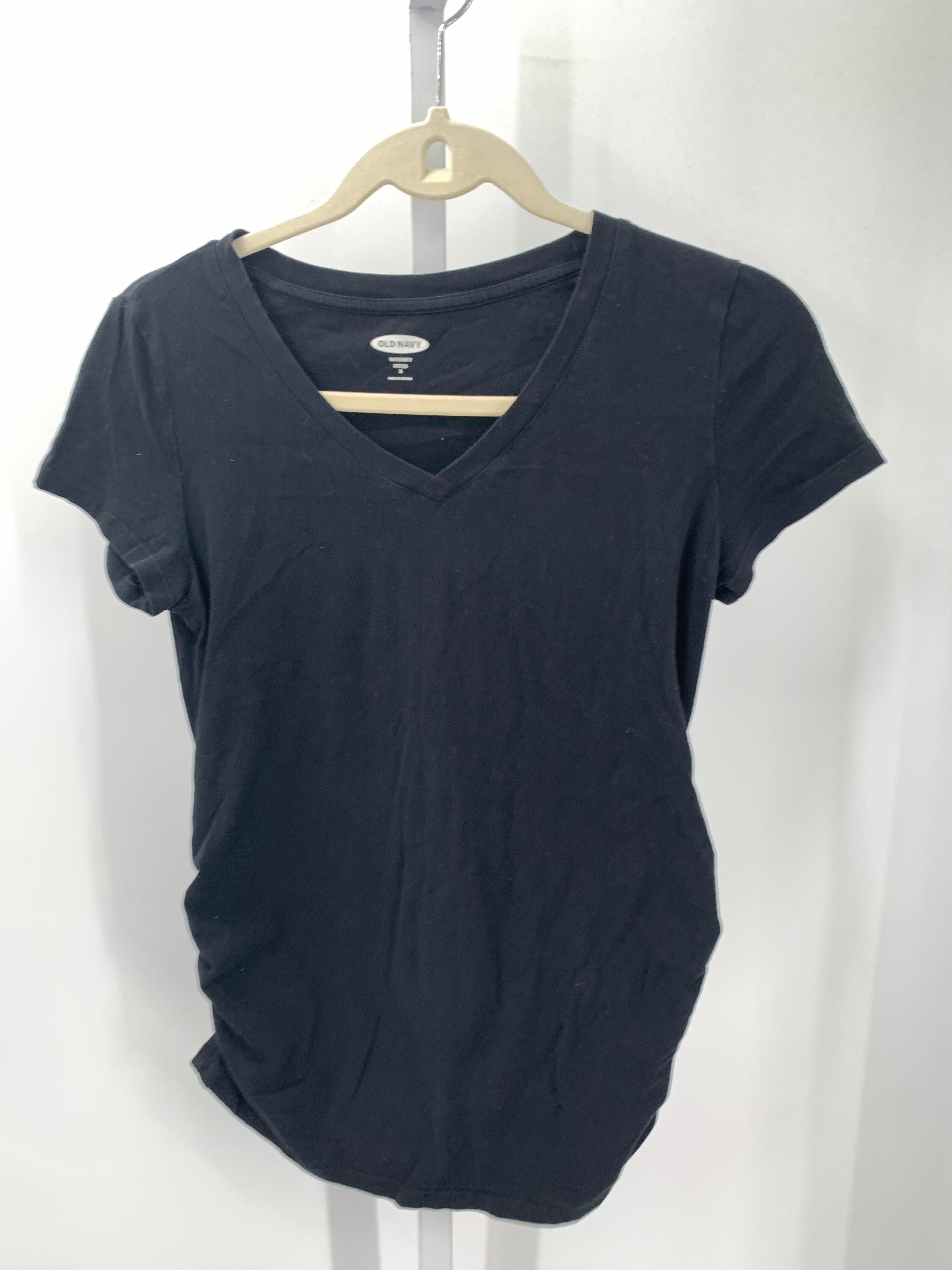 Old Navy Black Size Small Maternity Short Sleeve Shirt